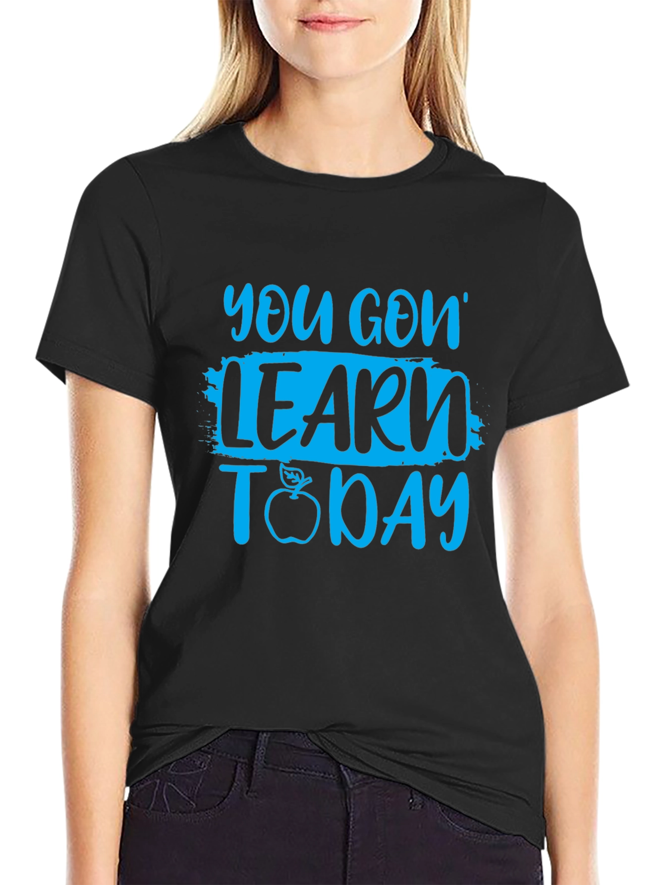 Black Learn Today Black T-Shirt view 2