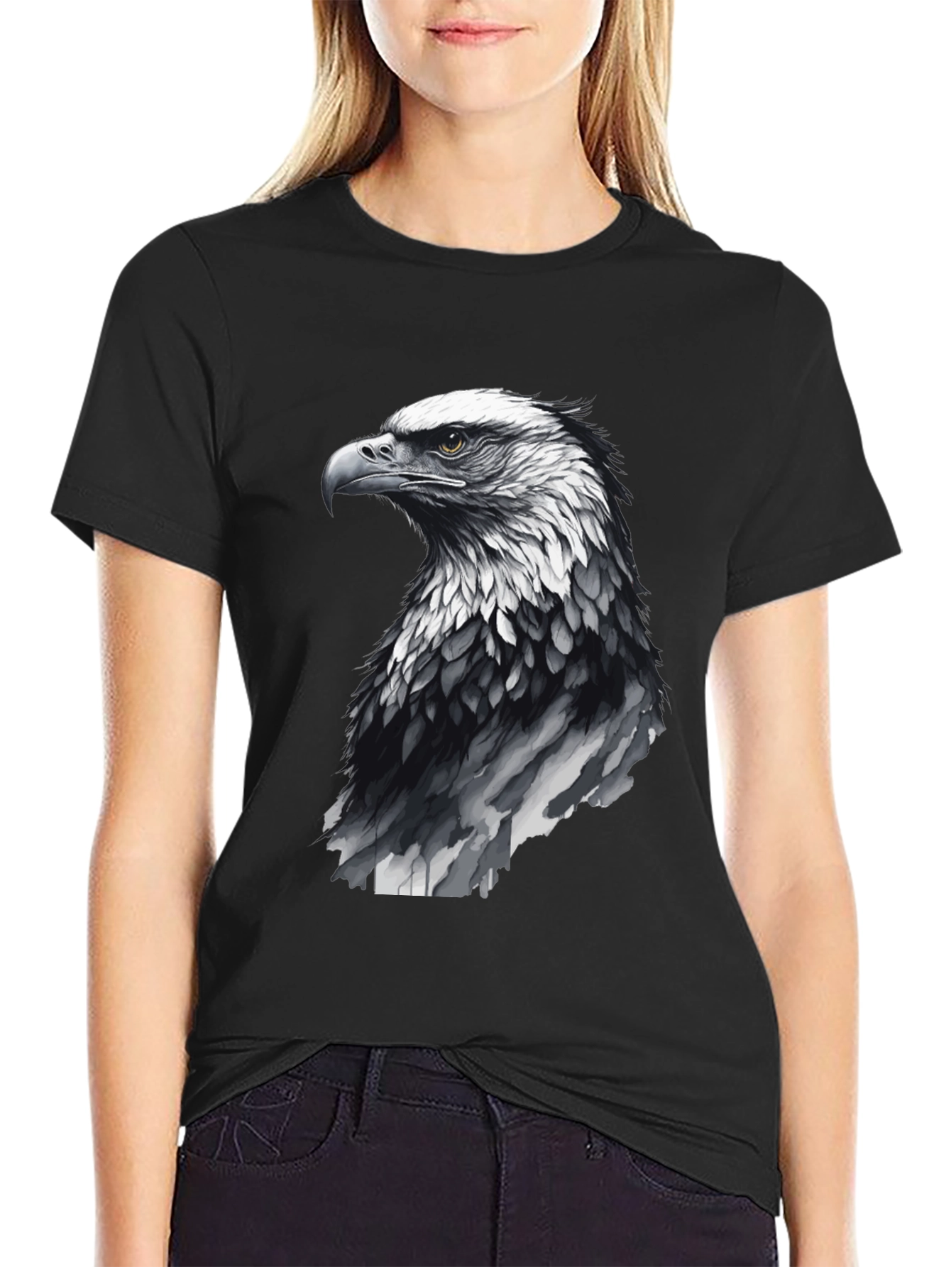 Black Men's Black Eagle Graphic Tee view 2