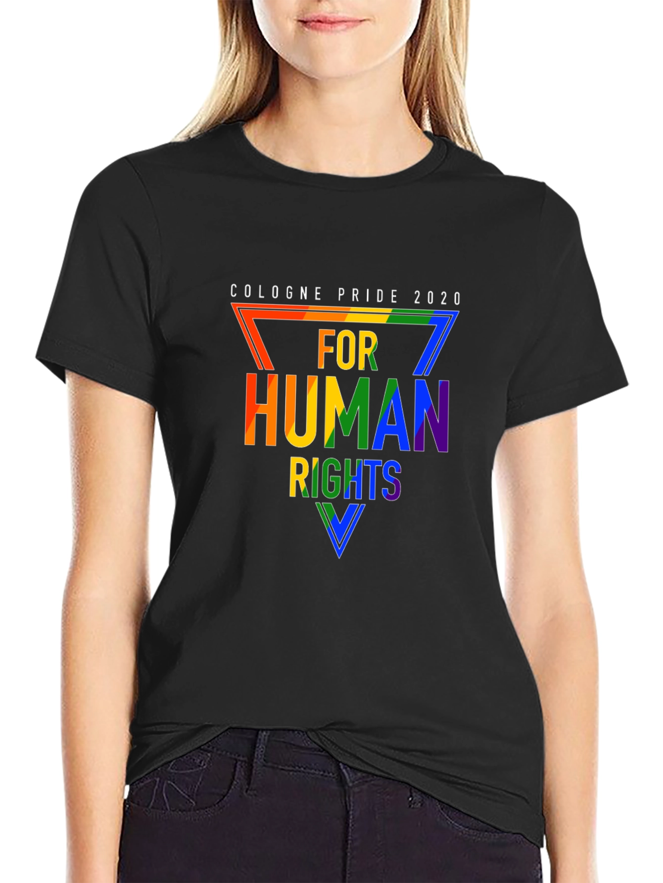Black Cologne Pride 2020 Human Rights T-Shirt view 2