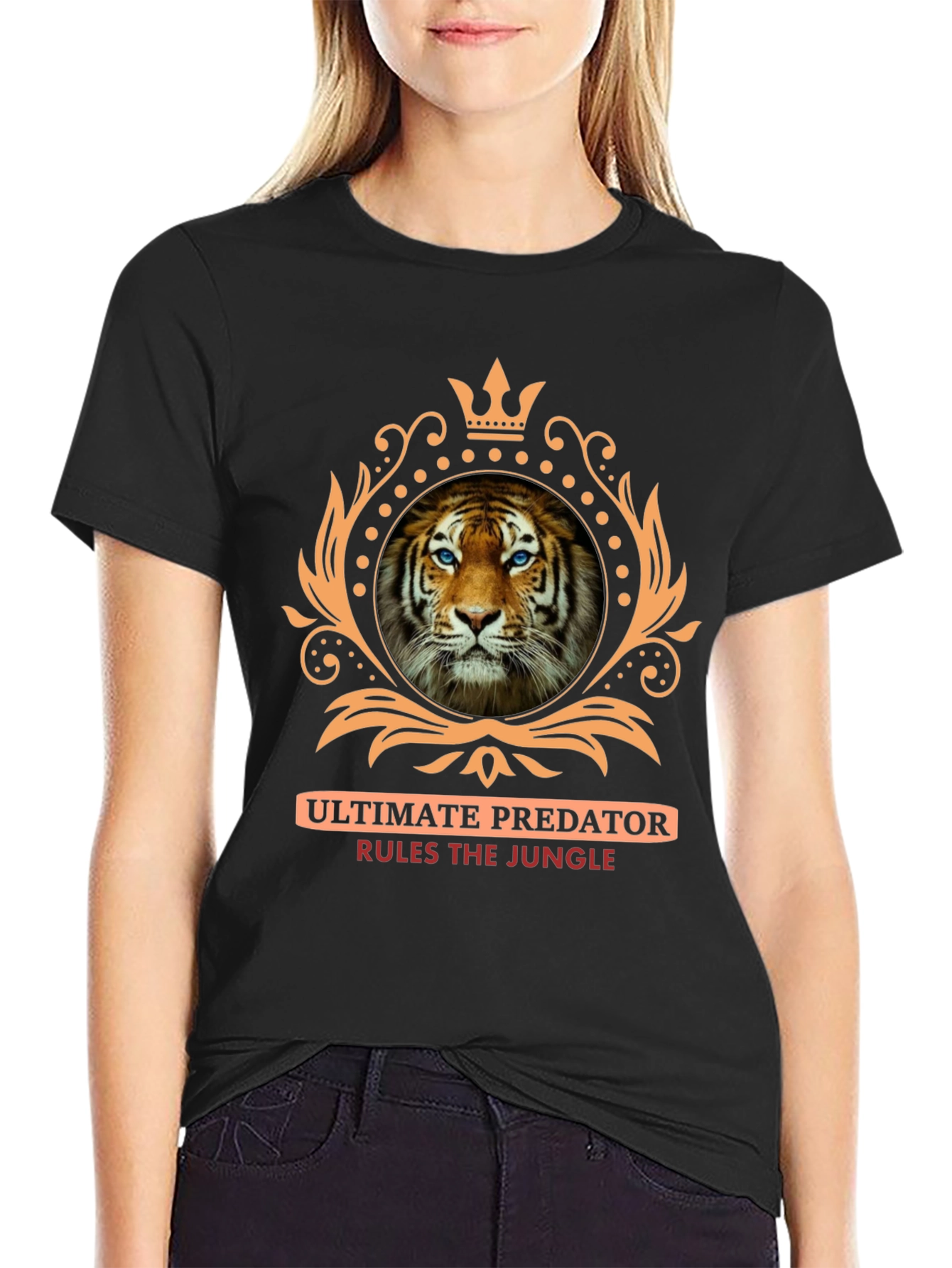Black Ultimate Predator Tiger Graphic Tee - Black view 2