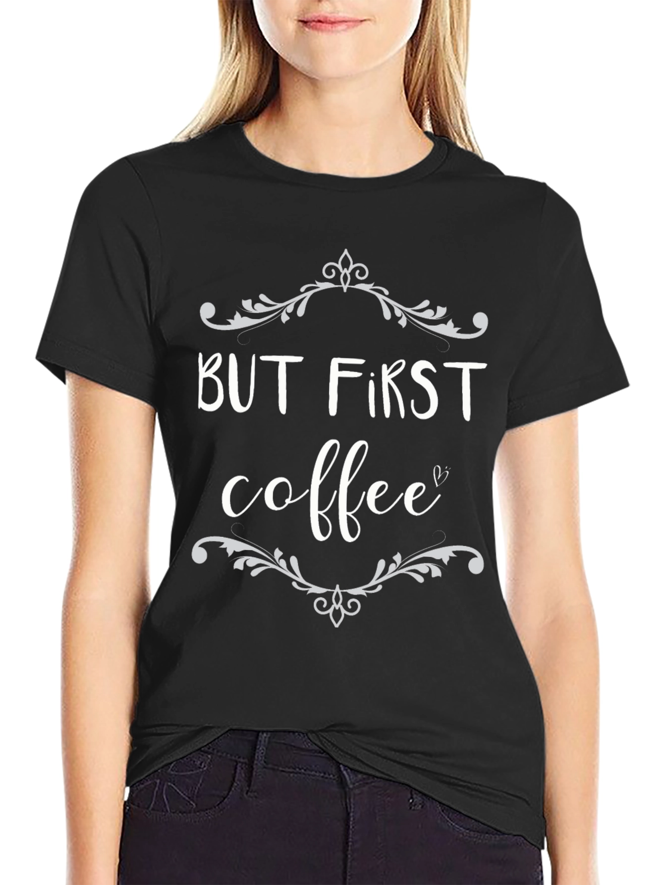 Black But First Coffee Graphic T-Shirt - Black view 2