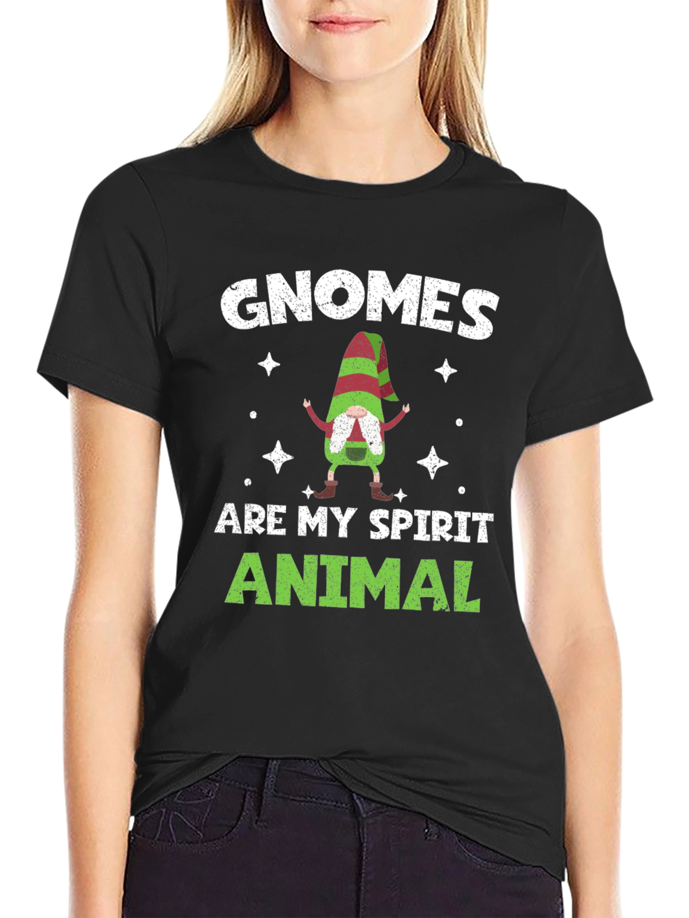 Black Gnomes Are My Spirit Animal T-Shirt view 2