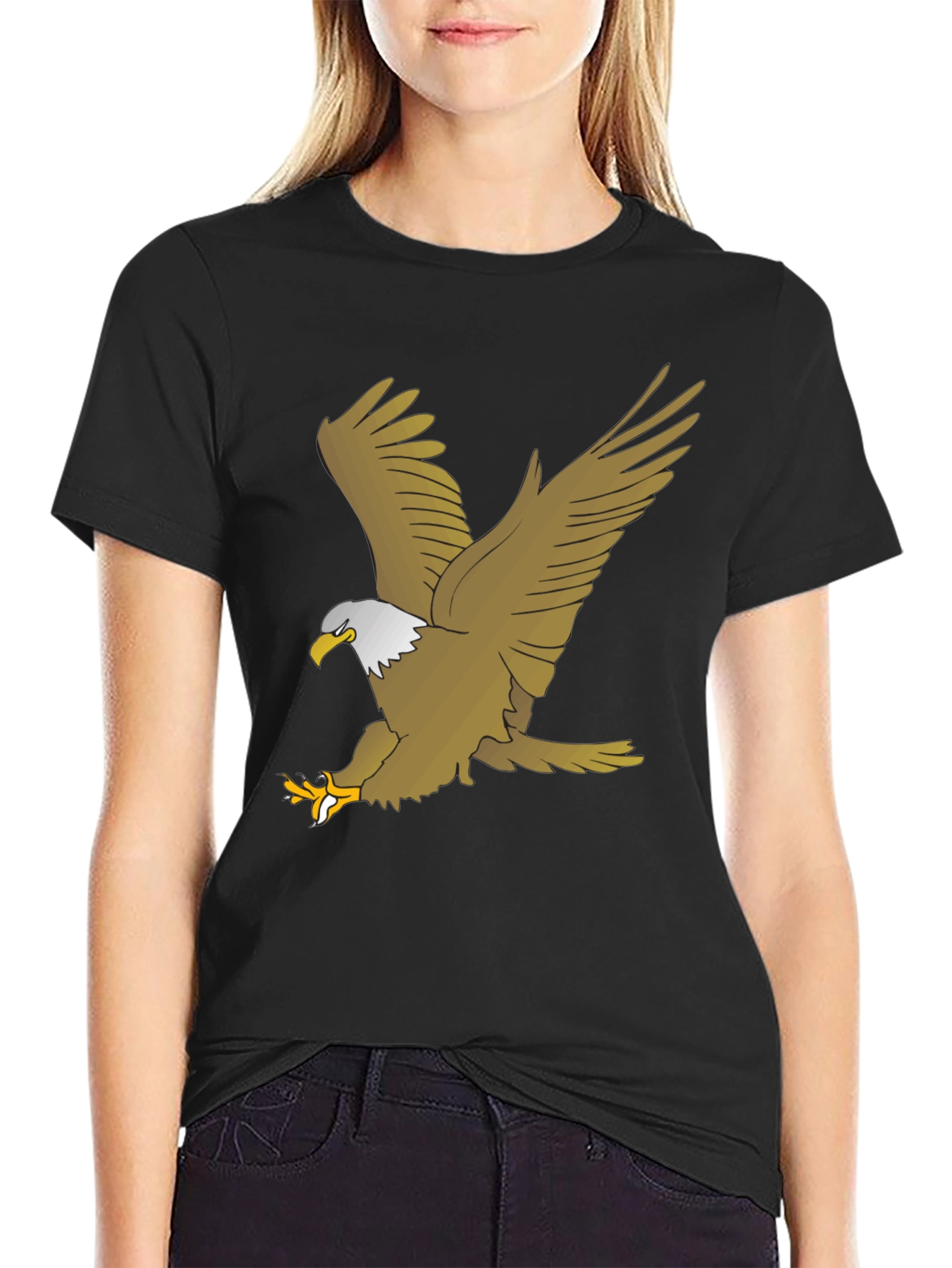 Black Eagle Graphic Black T-Shirt view 2