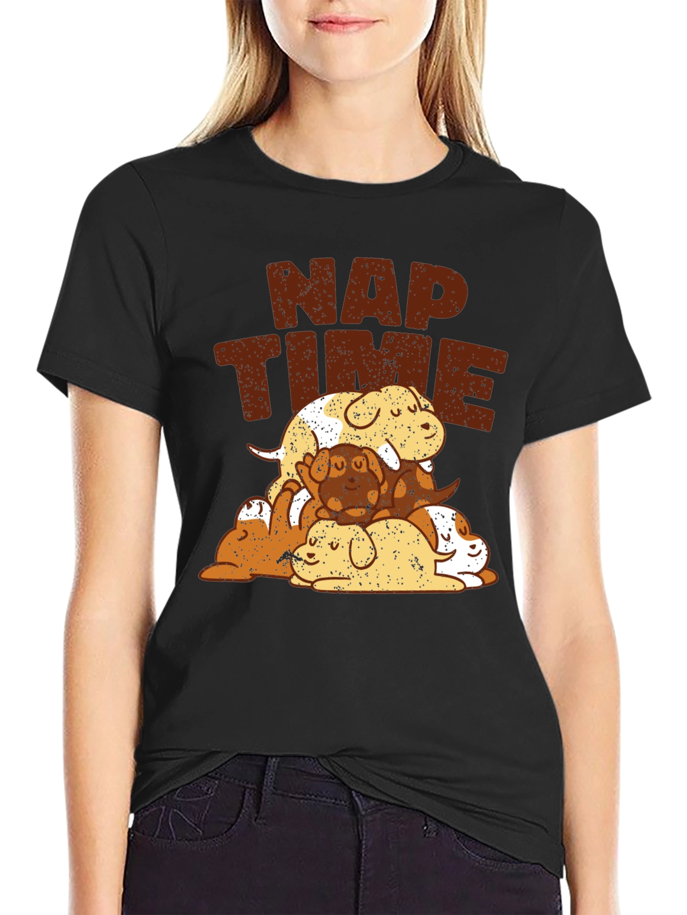 Black Nap Time Dogs Graphic Tee view 2