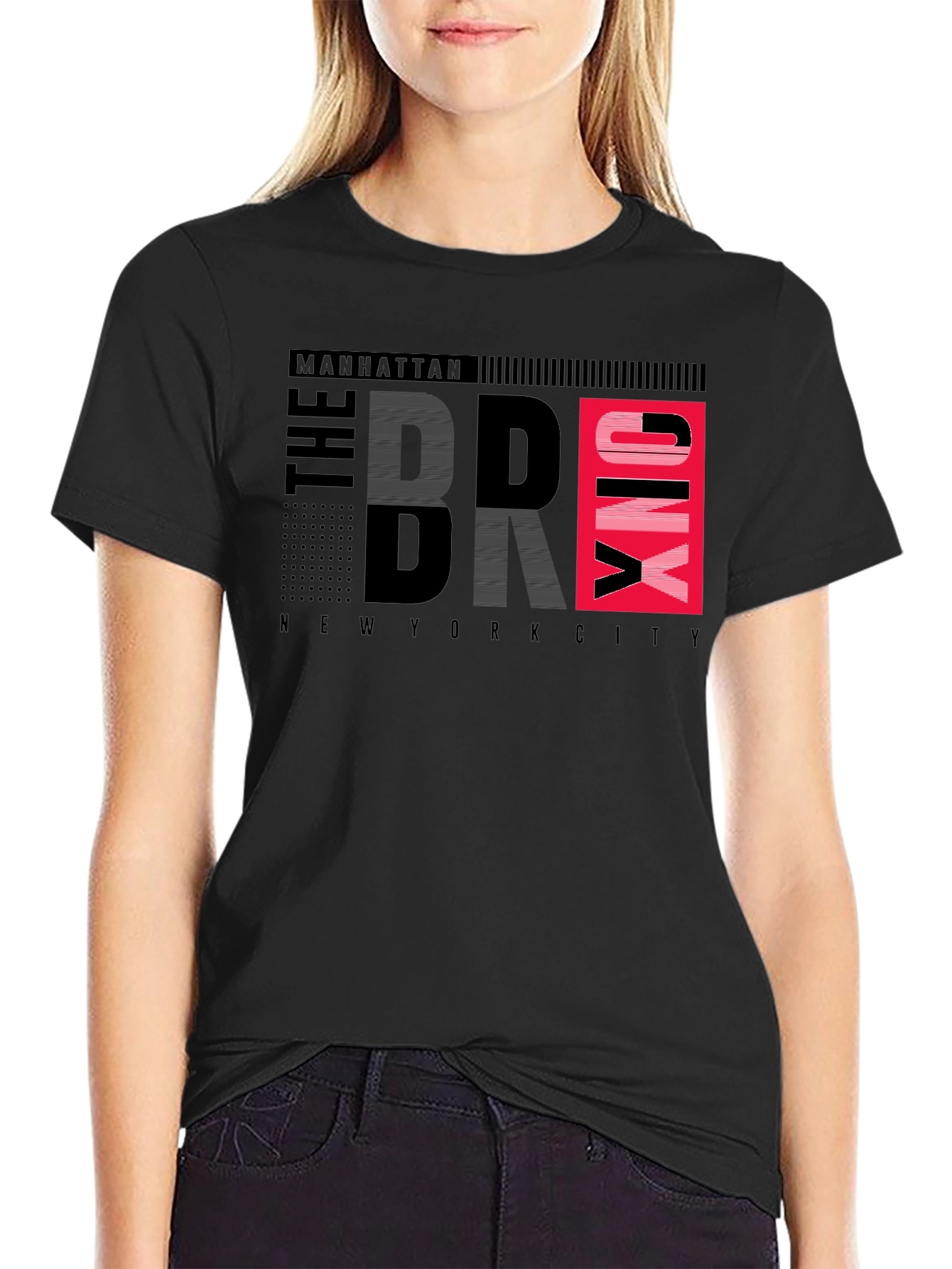 Black Manhattan Bronx NY City T-Shirt view 2