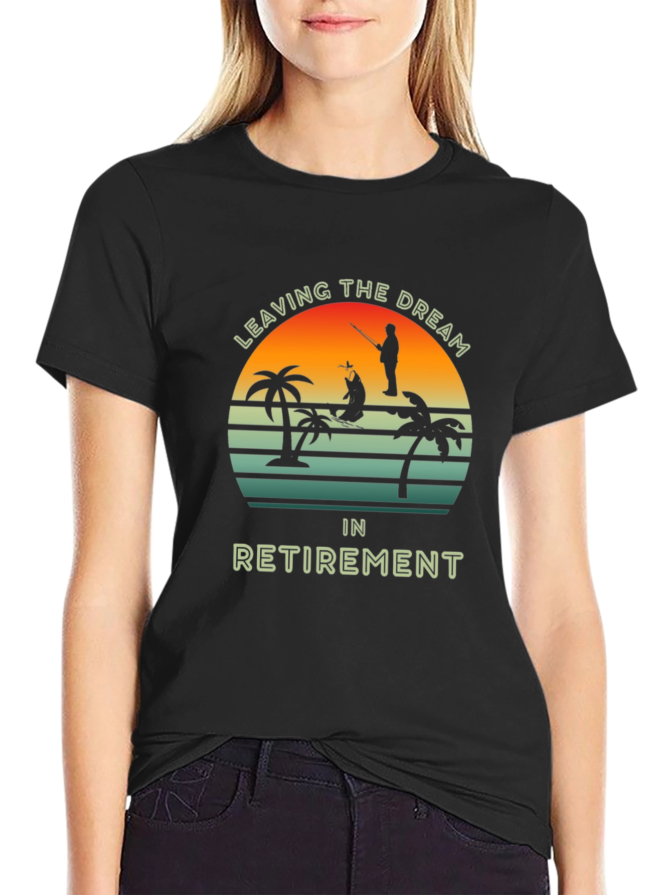 Black Leaving The Dream In Retirement T-Shirt view 2