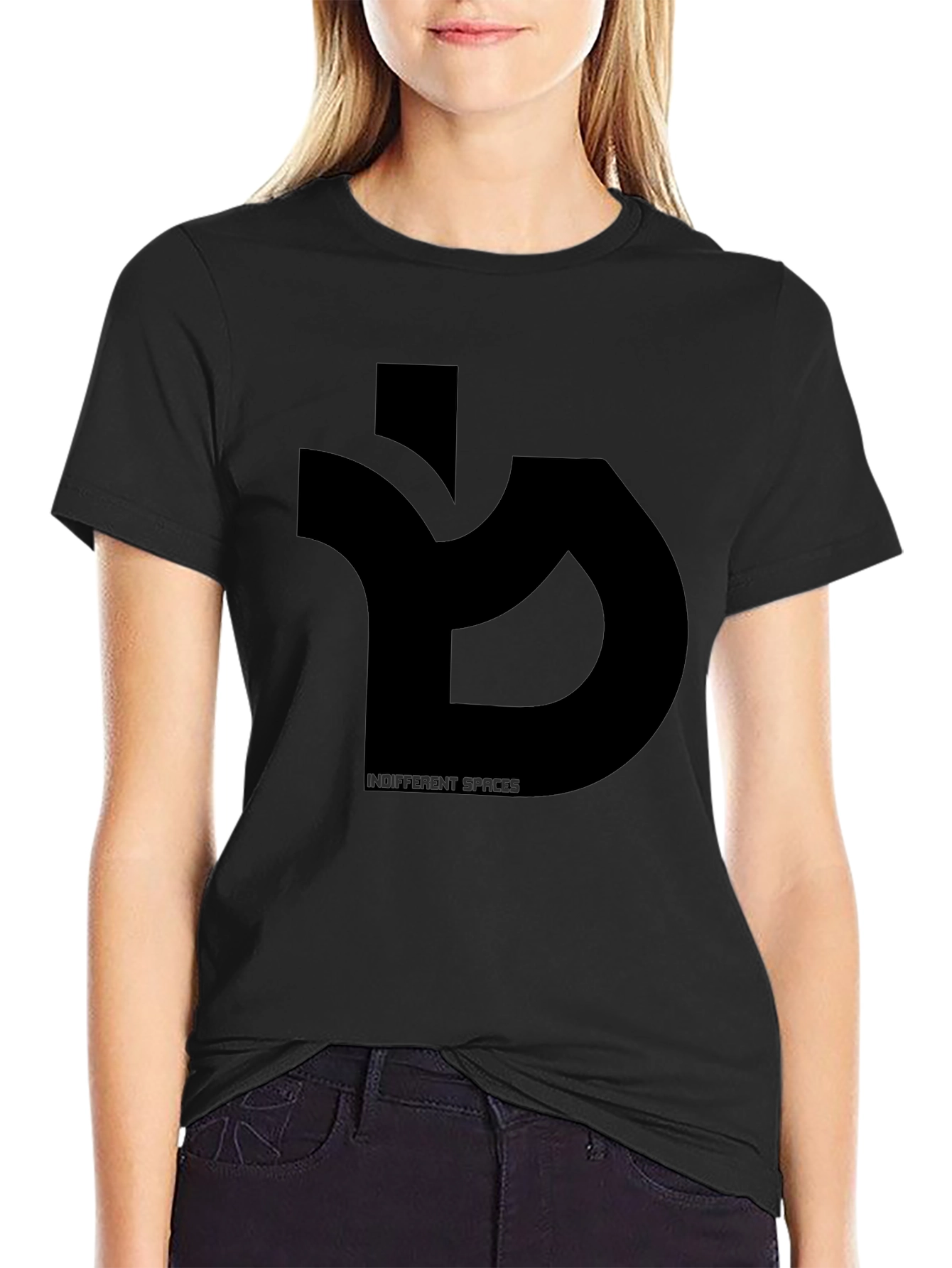 Black Indifferent Spaces Black Graphic Tee view 2