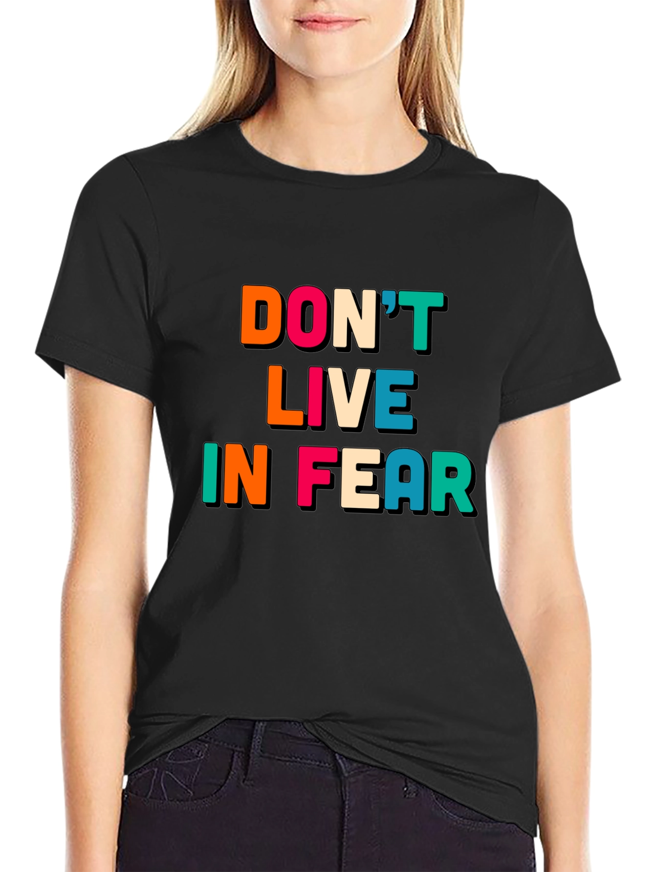 Black Don't Live In Fear Graphic Tee view 2