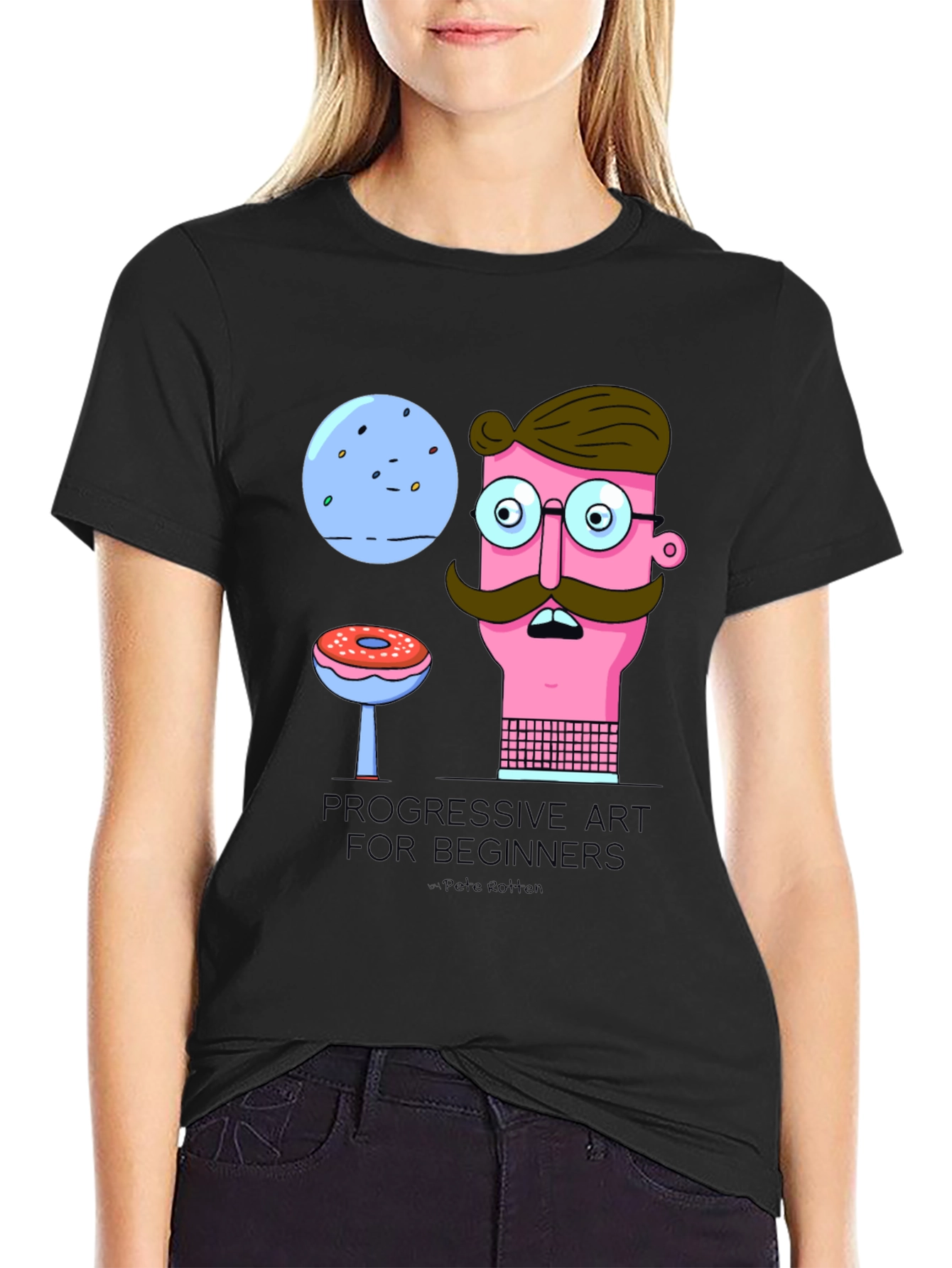 Black Progressive Art T-Shirt view 2