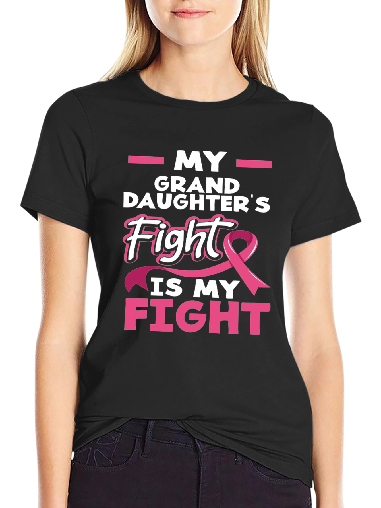 Black Granddaughter's Fight Is My Fight T-Shirt view 2