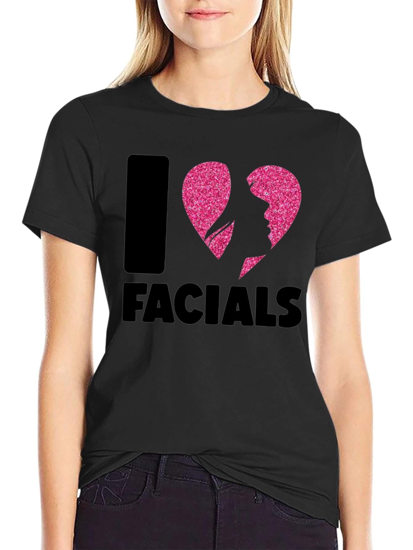 I Heart Facials Graphic T-Shirt - Funny Spa Day Tee - 2