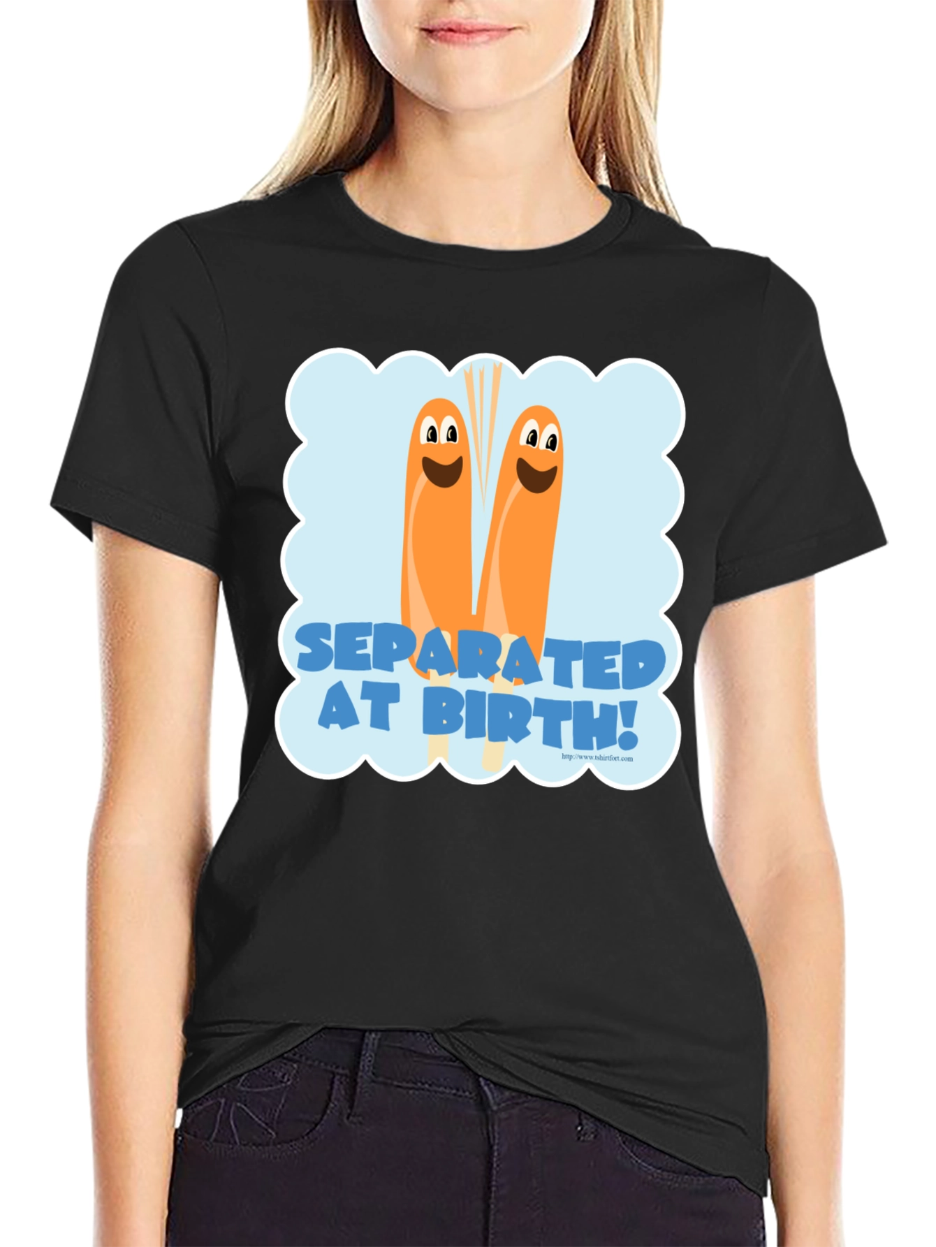 Black Separated at Birth Graphic T-Shirt - Funny Novelty Tee view 2