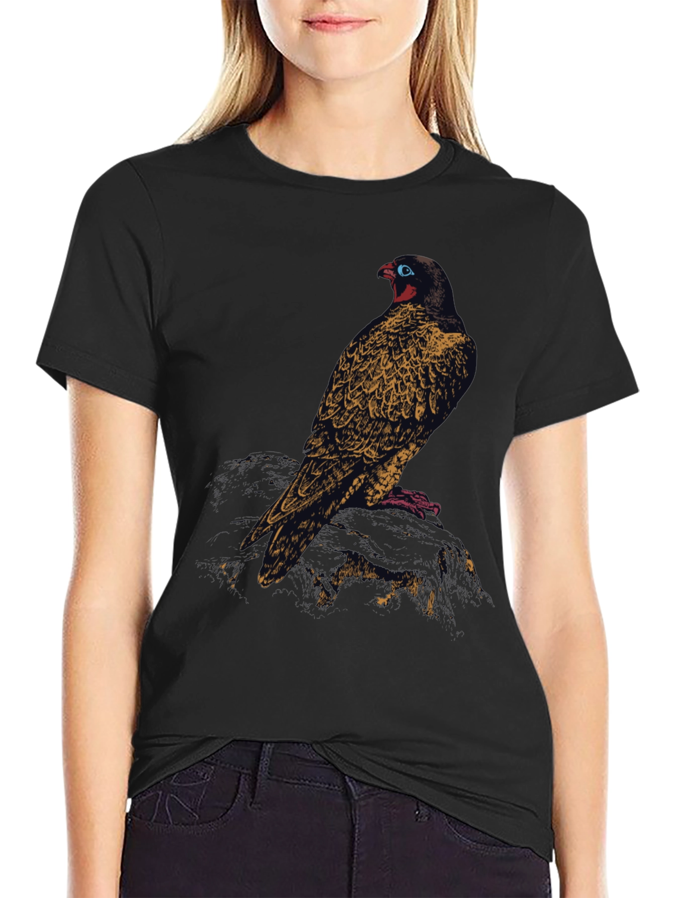 Black Raven Graphic Black T-Shirt view 2