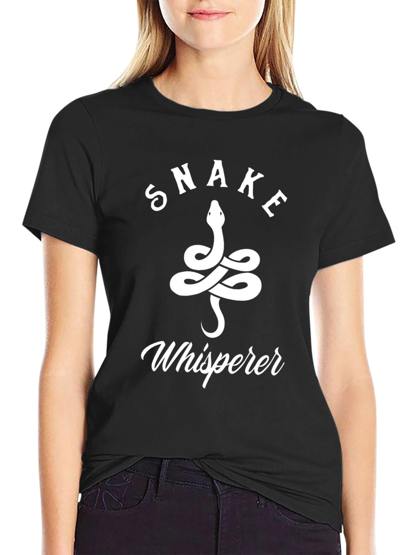 Black Snake Whisperer Graphic T-Shirt - Black view 2