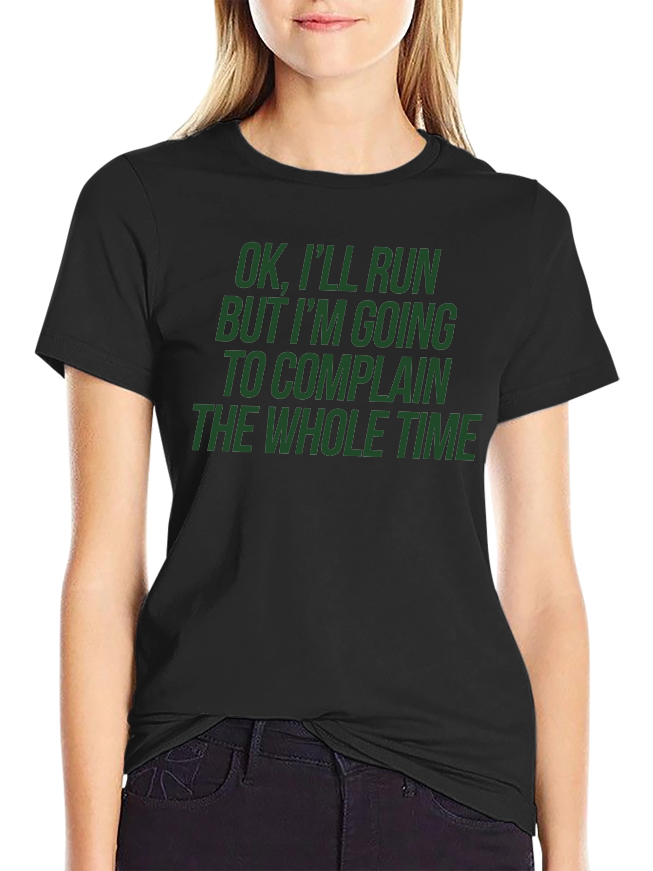 Black Funny Running T-Shirt - OK, I'll Run, But I'll Complain! view 2