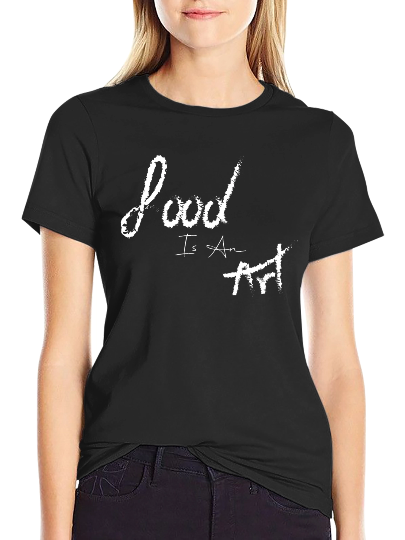 Black Food is Art T-Shirt - Stylish Graphic Tee view 2