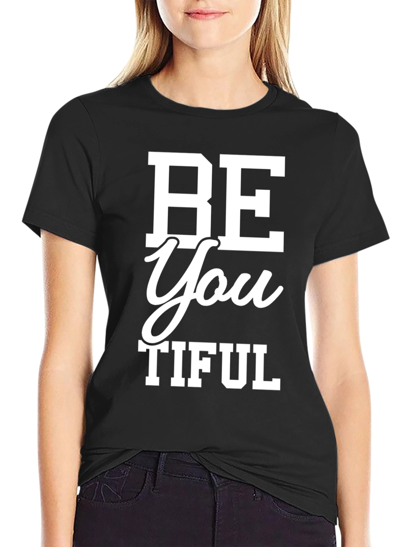 Black Be You Tiful Graphic Tee - Stylish & Comfortable view 2