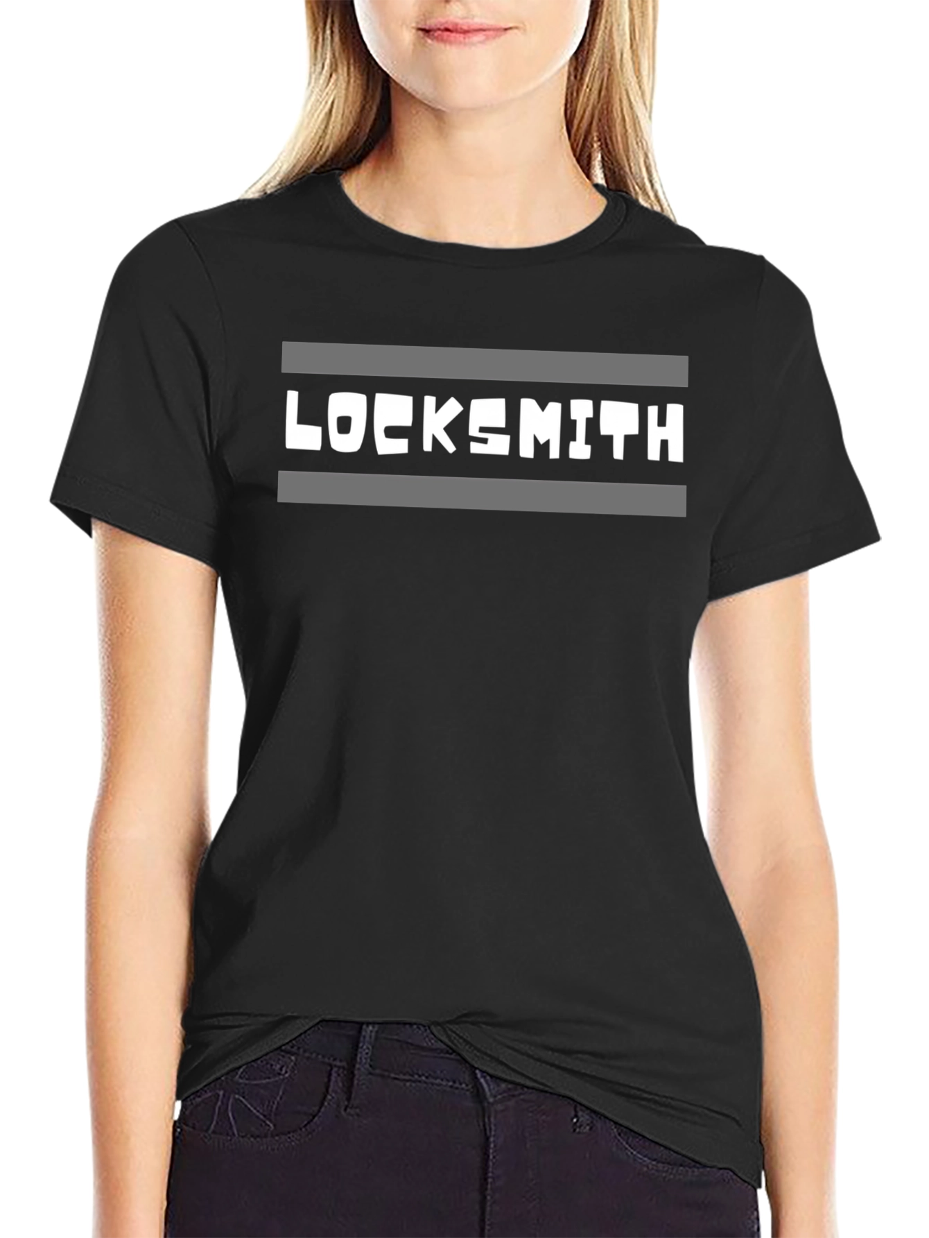 Black Locksmith Graphic Tee - Black Cotton Blend view 2