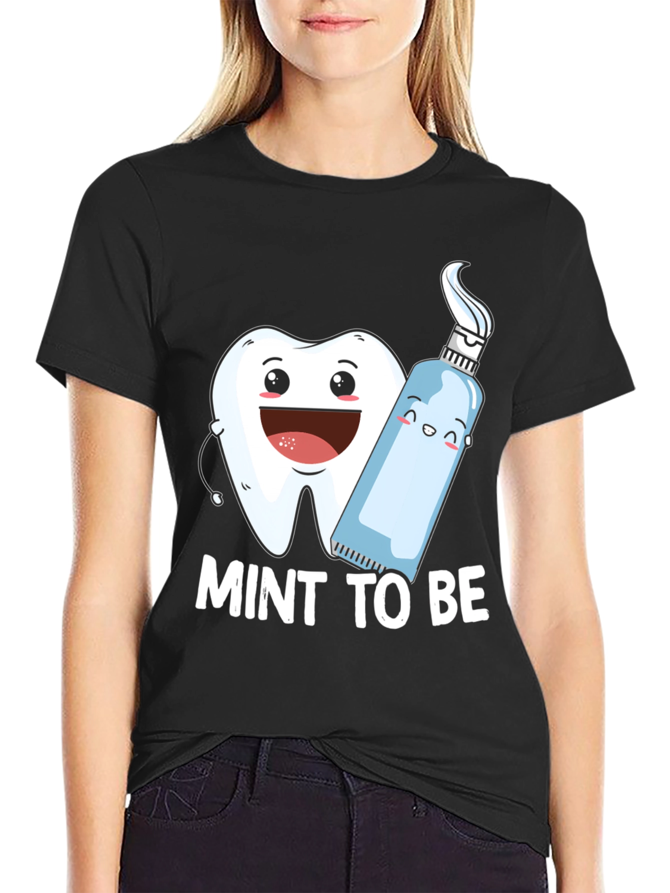 Black Mint To Be T-Shirt: Funny Dental Humor Tee view 2