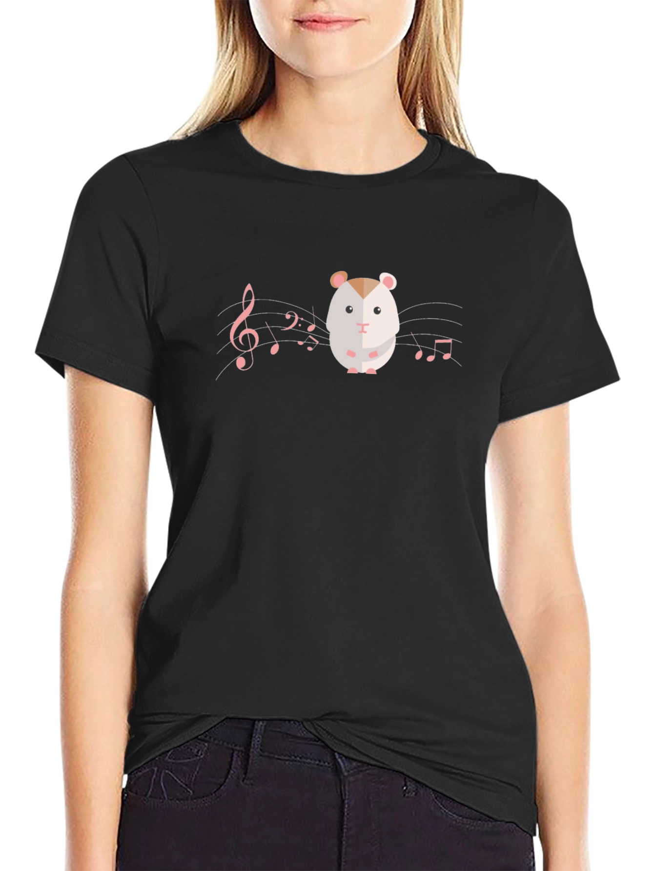 Black Hamster Music Graphic Tee view 2