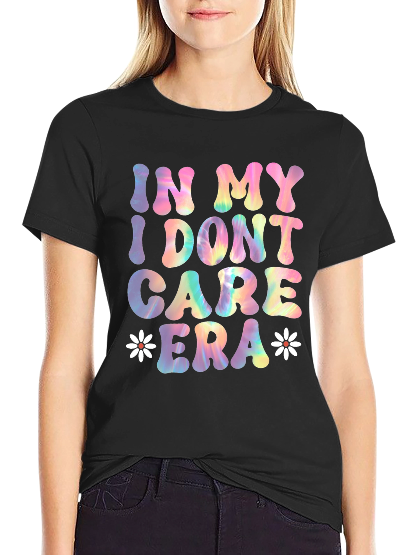 Black In My I Don't Care Era Tee view 2