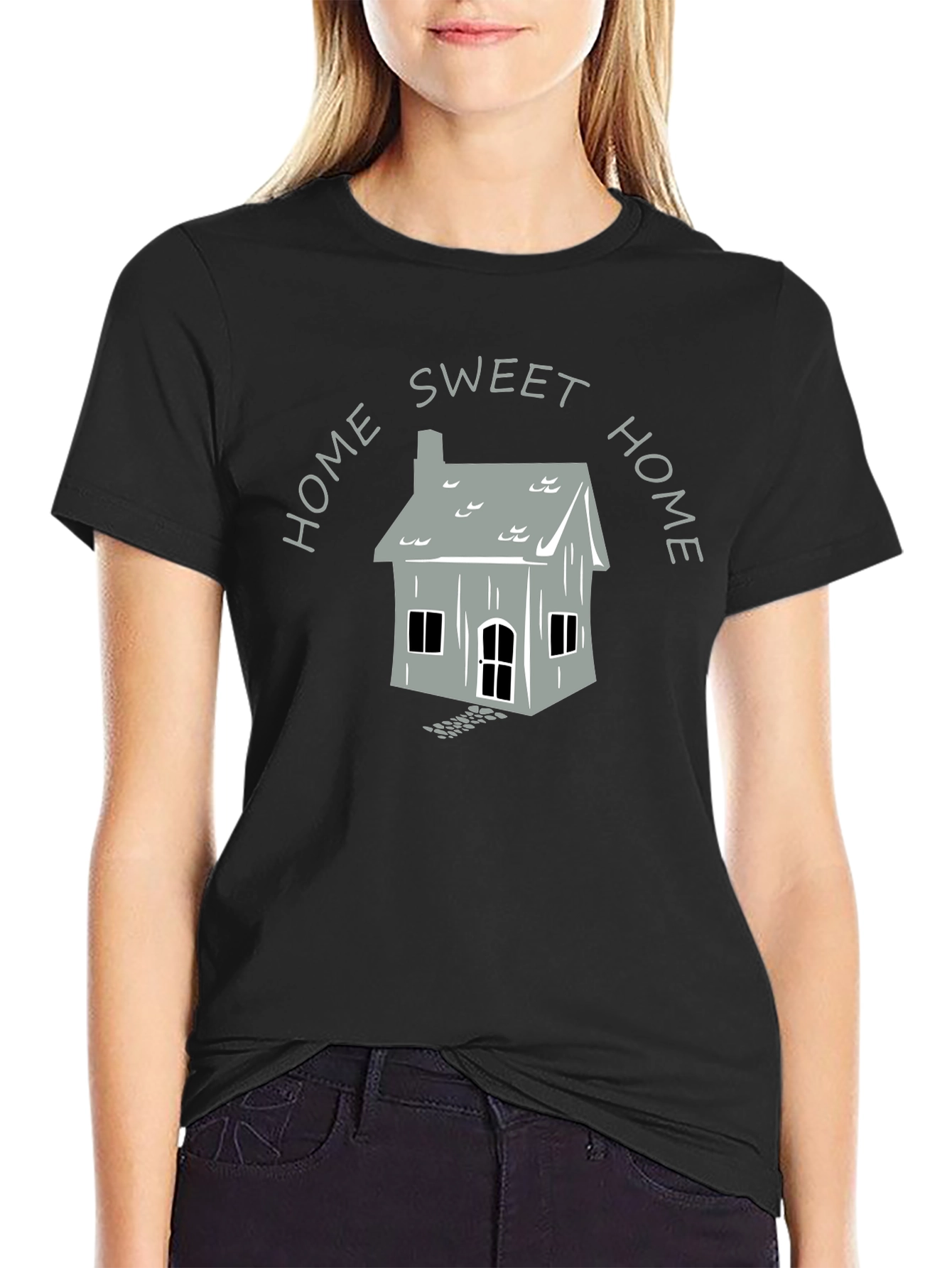 Black Home Sweet Home Graphic T-Shirt view 2