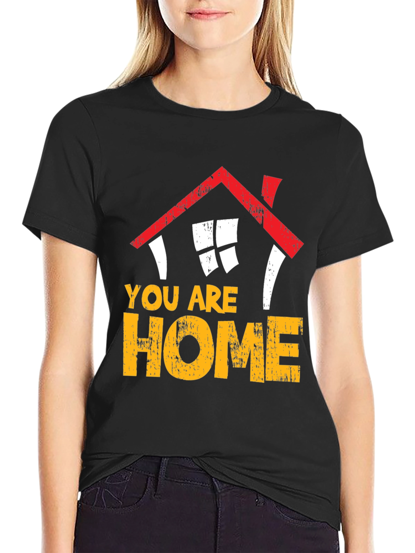 Black You Are Home Graphic Tee view 2