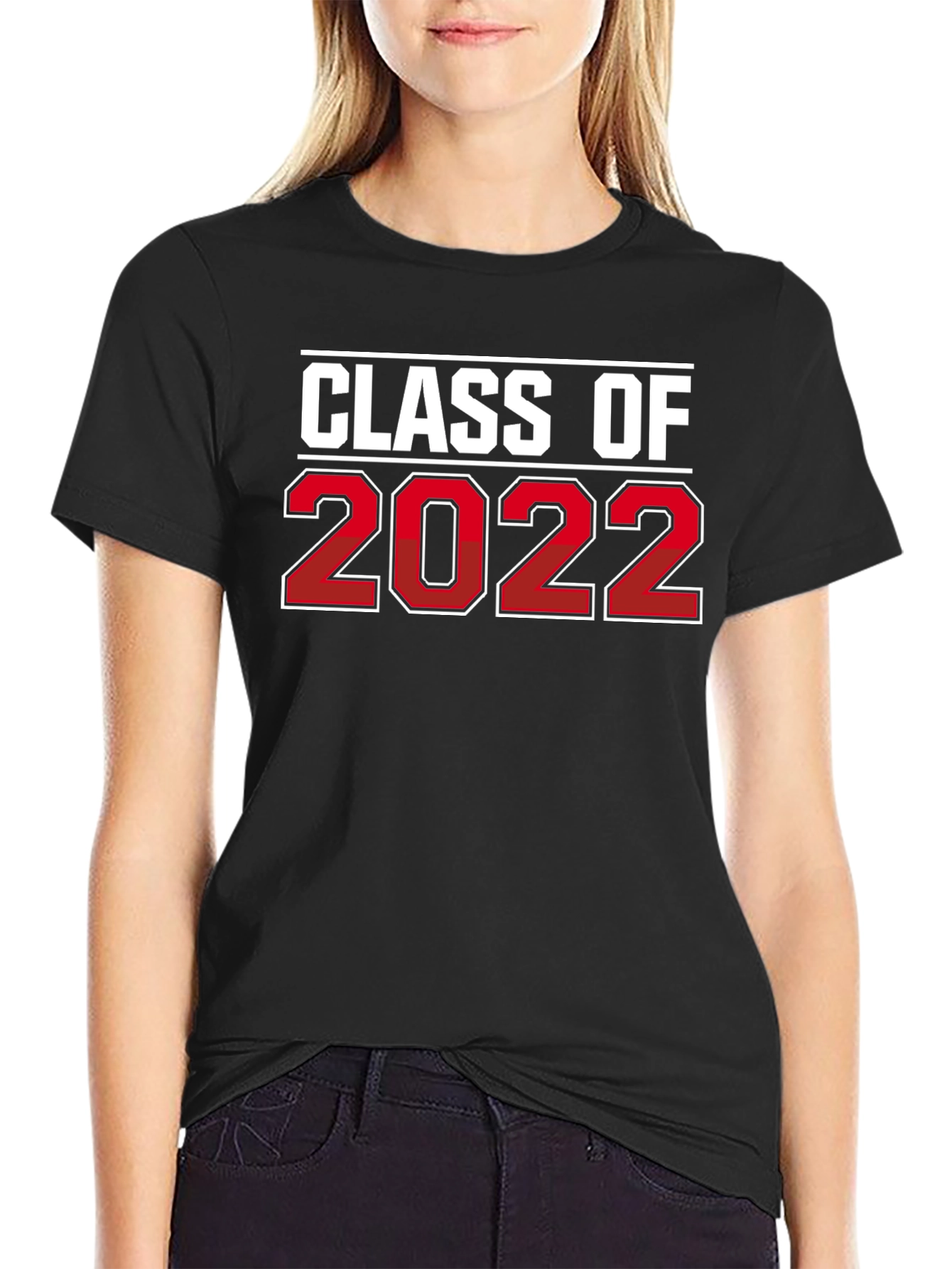 Black Class of 2022 T-Shirt Graduation Tee view 2