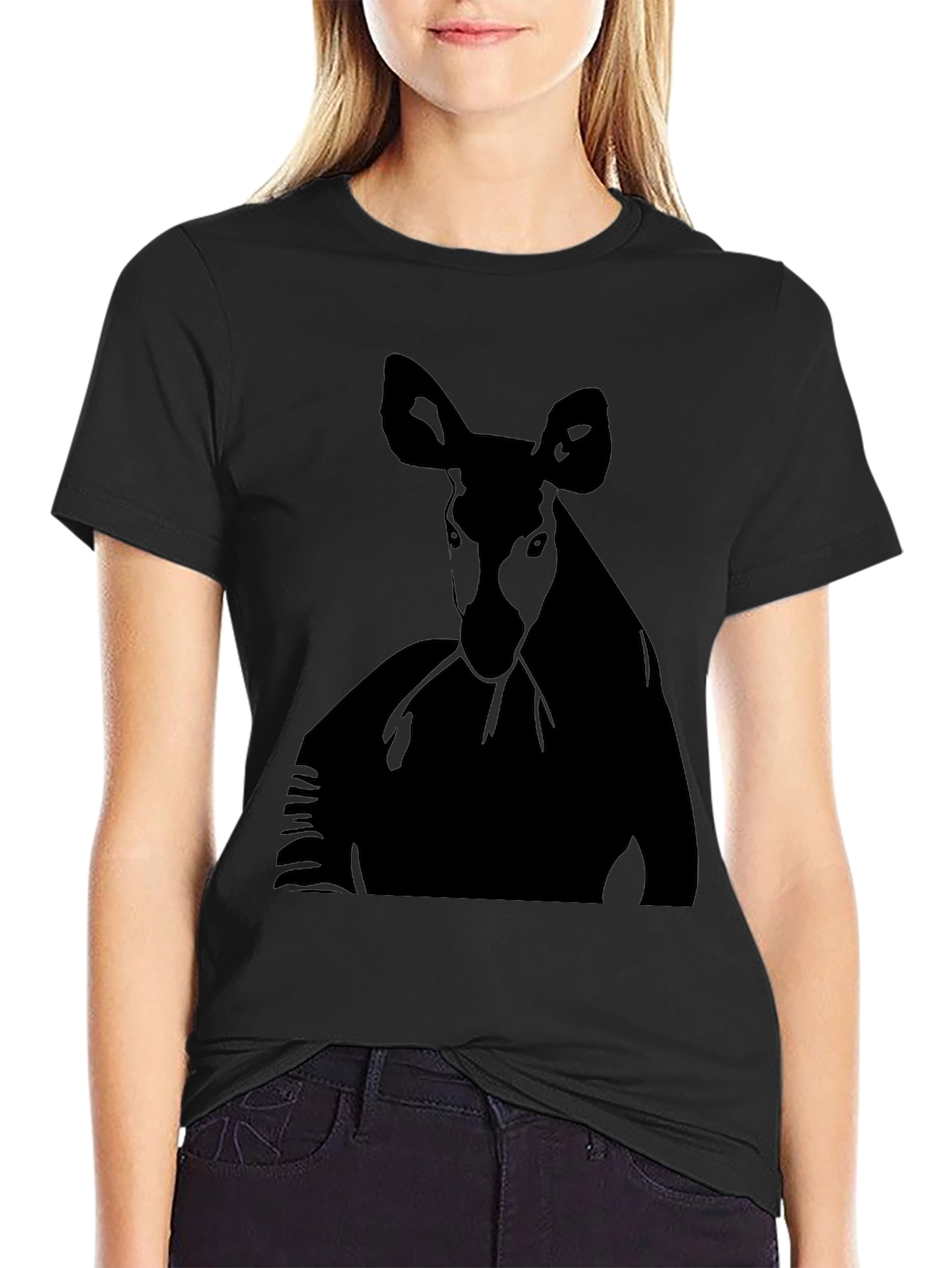 Black Okapi Graphic Tee - Men's Black T-Shirt view 2