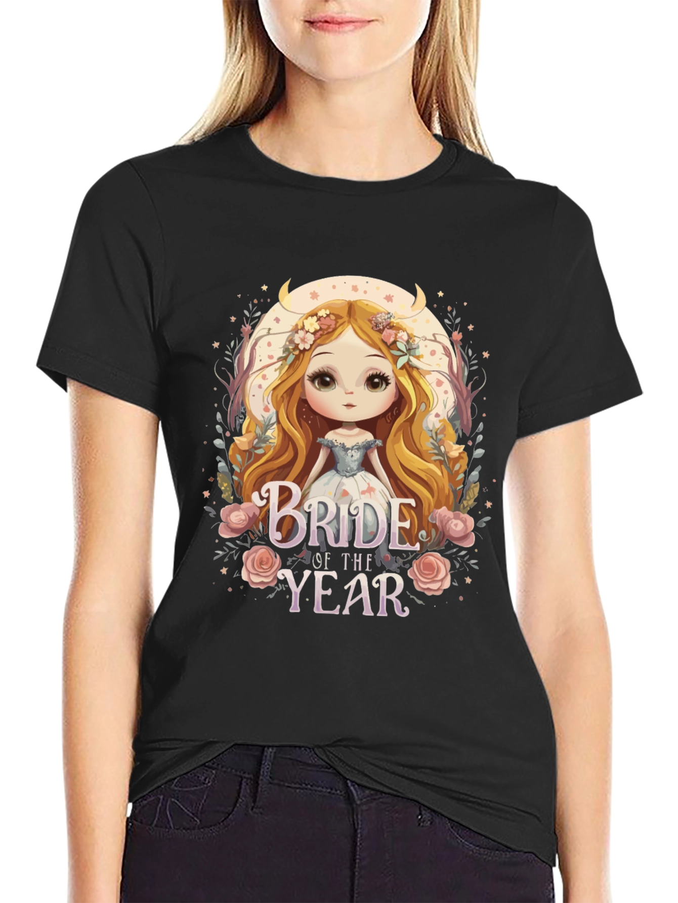 Black Bride of the Year Graphic T-Shirt view 2
