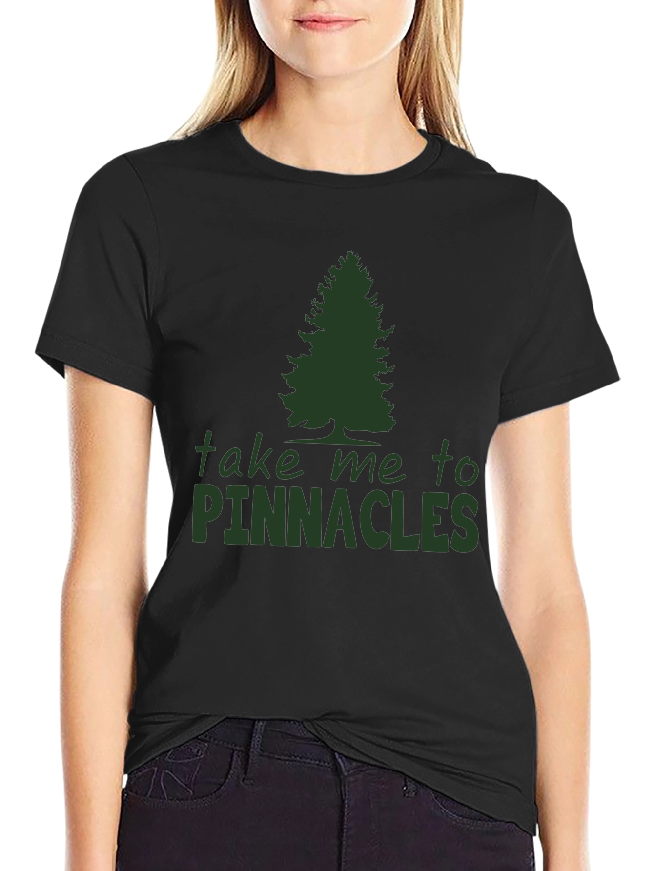 Black Pinnacles Graphic Tee - Nature Lover's Black T-Shirt view 2