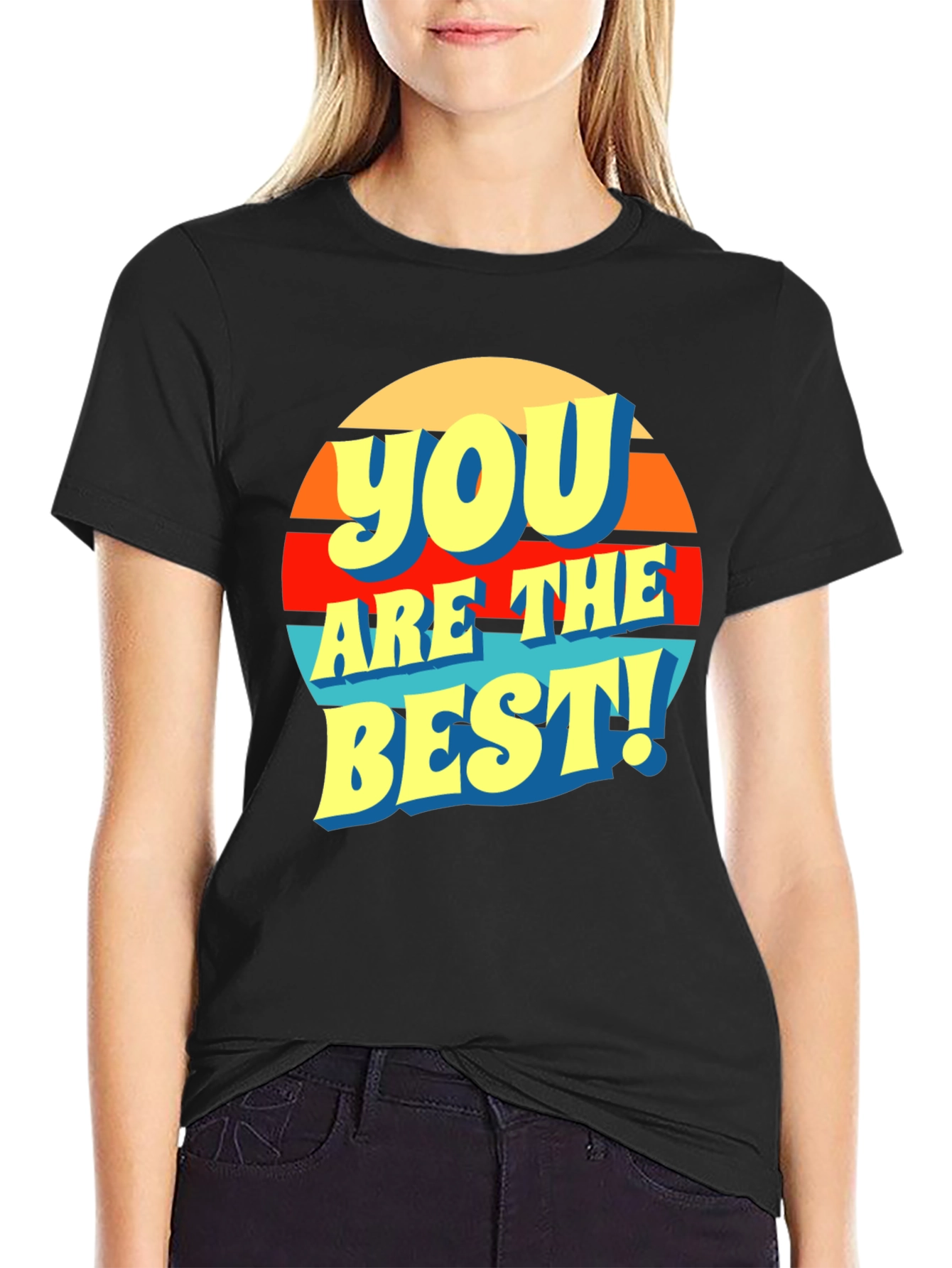 Black You Are The Best! Graphic T-Shirt view 2