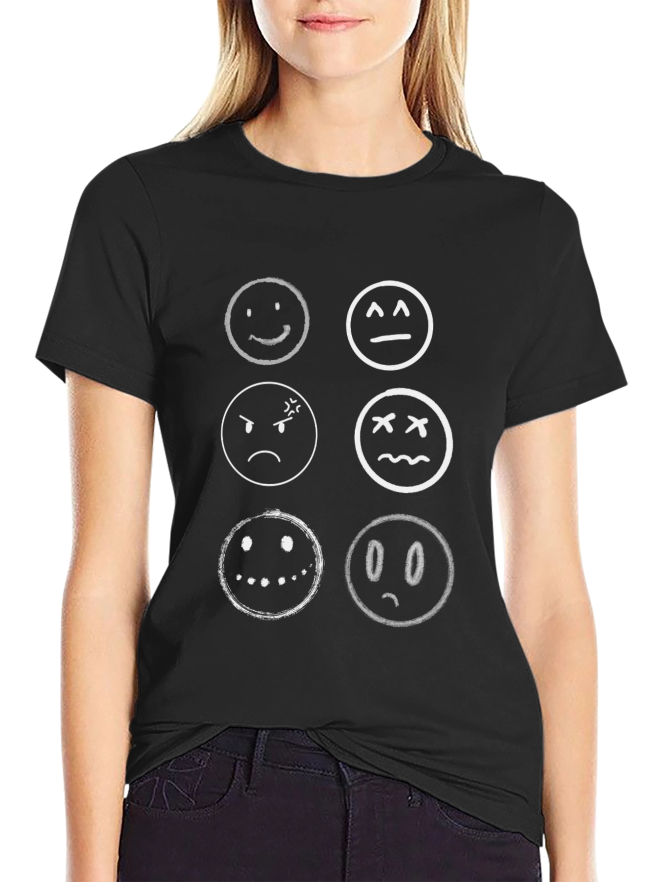 Black Emotional Expression T-Shirt view 2