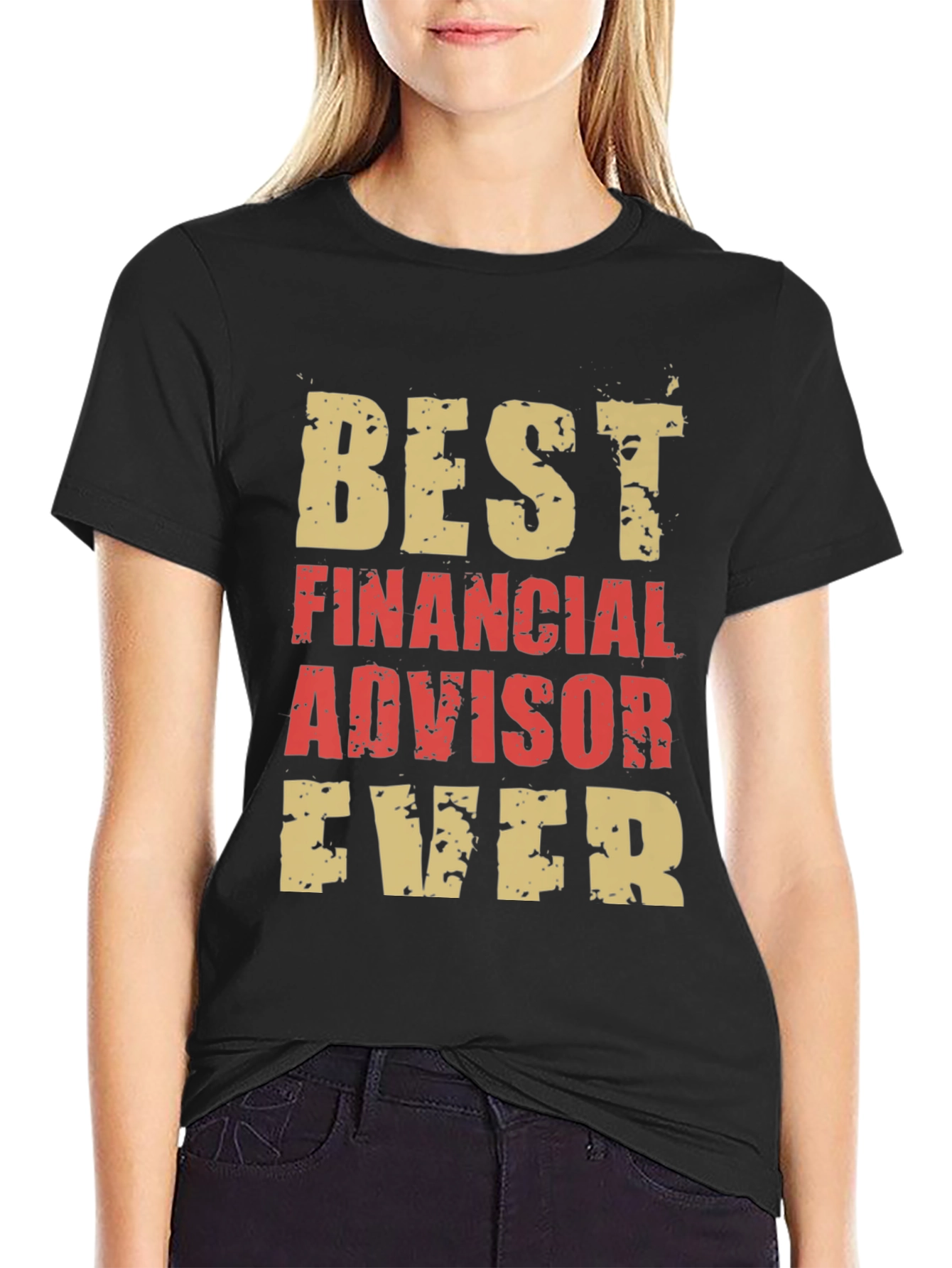 Black Best Financial Advisor Ever T-Shirt view 2
