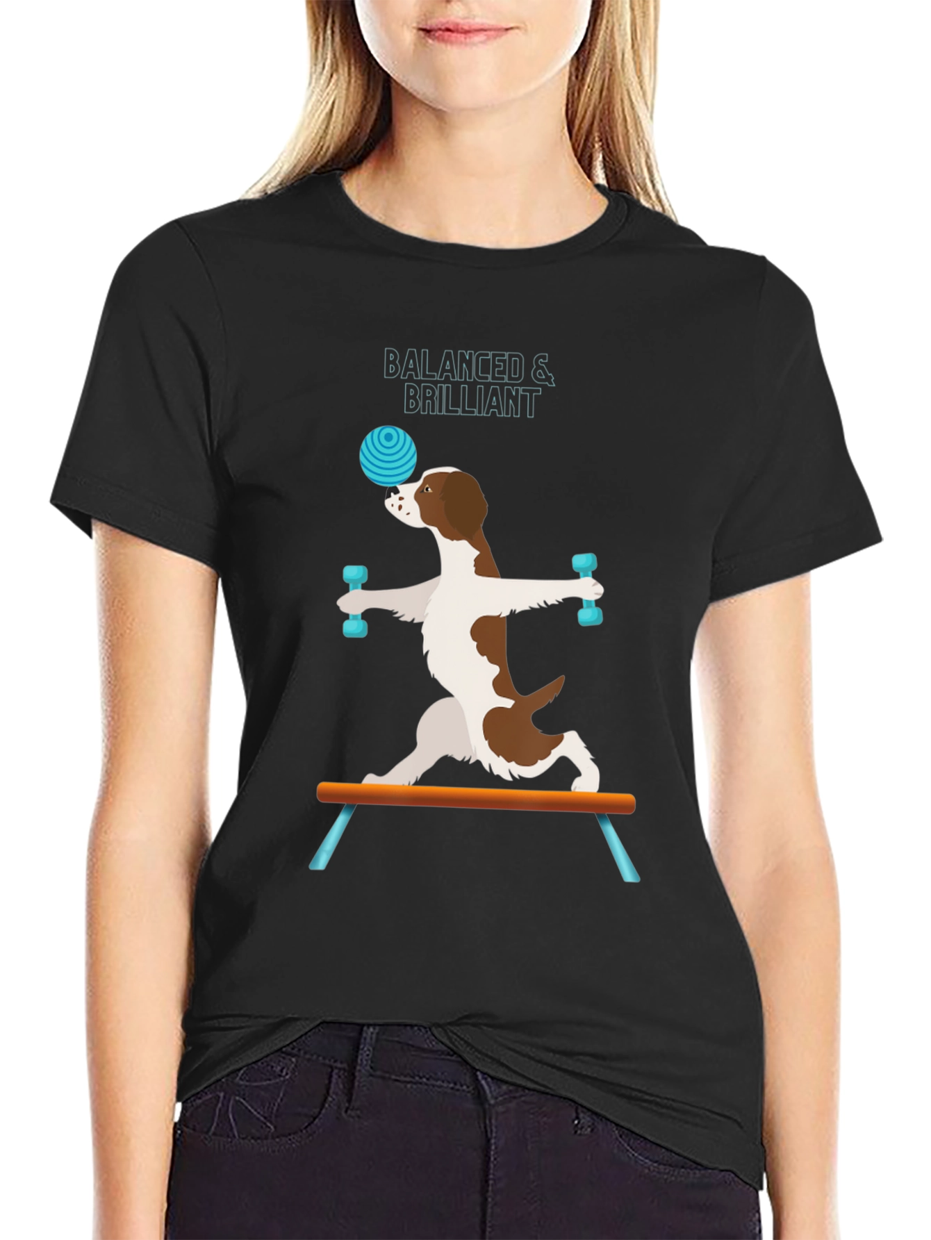 Black Balanced & Brilliant Dog T-Shirt view 2