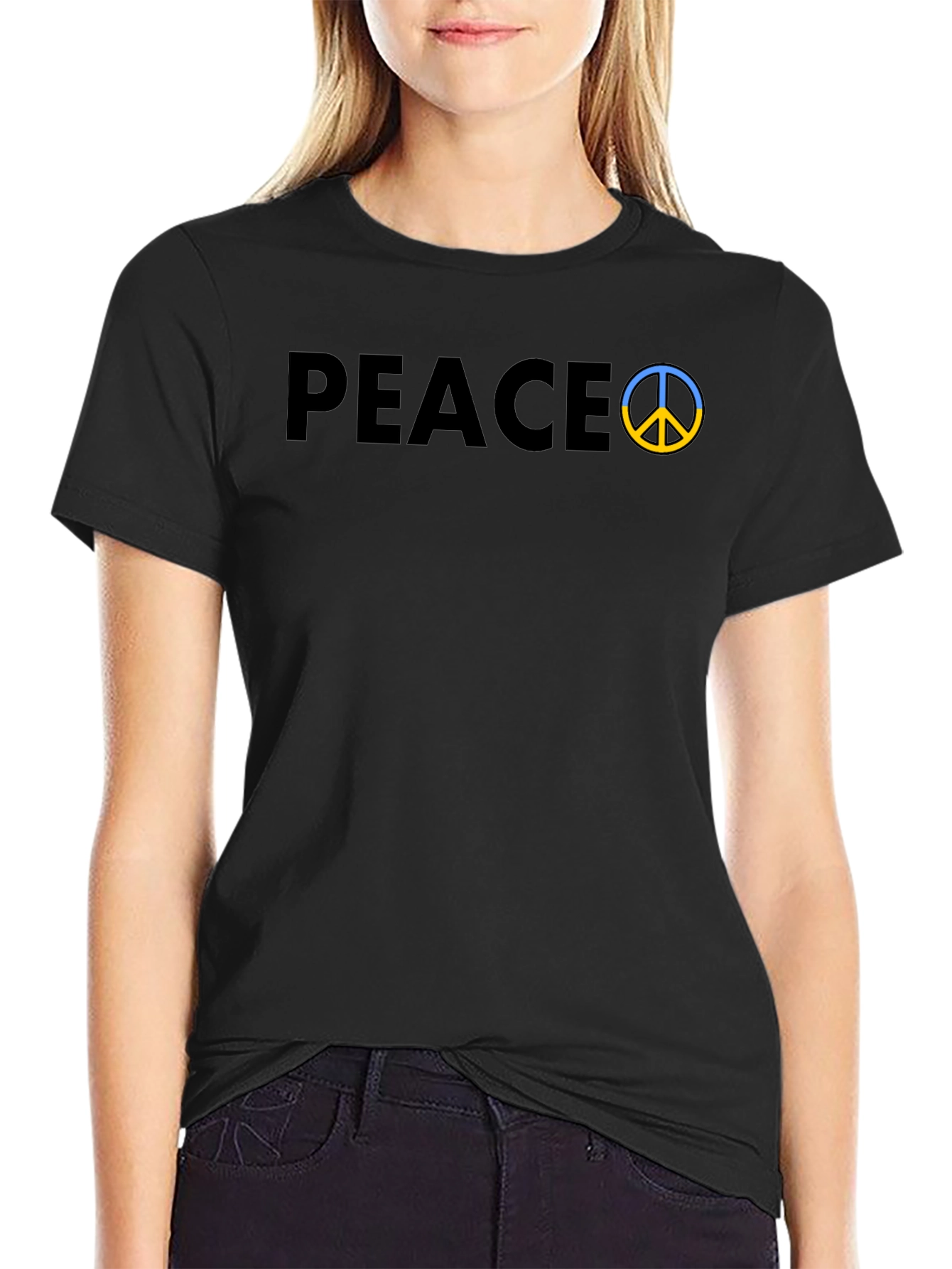 Black Peace Ukraine T-Shirt view 2