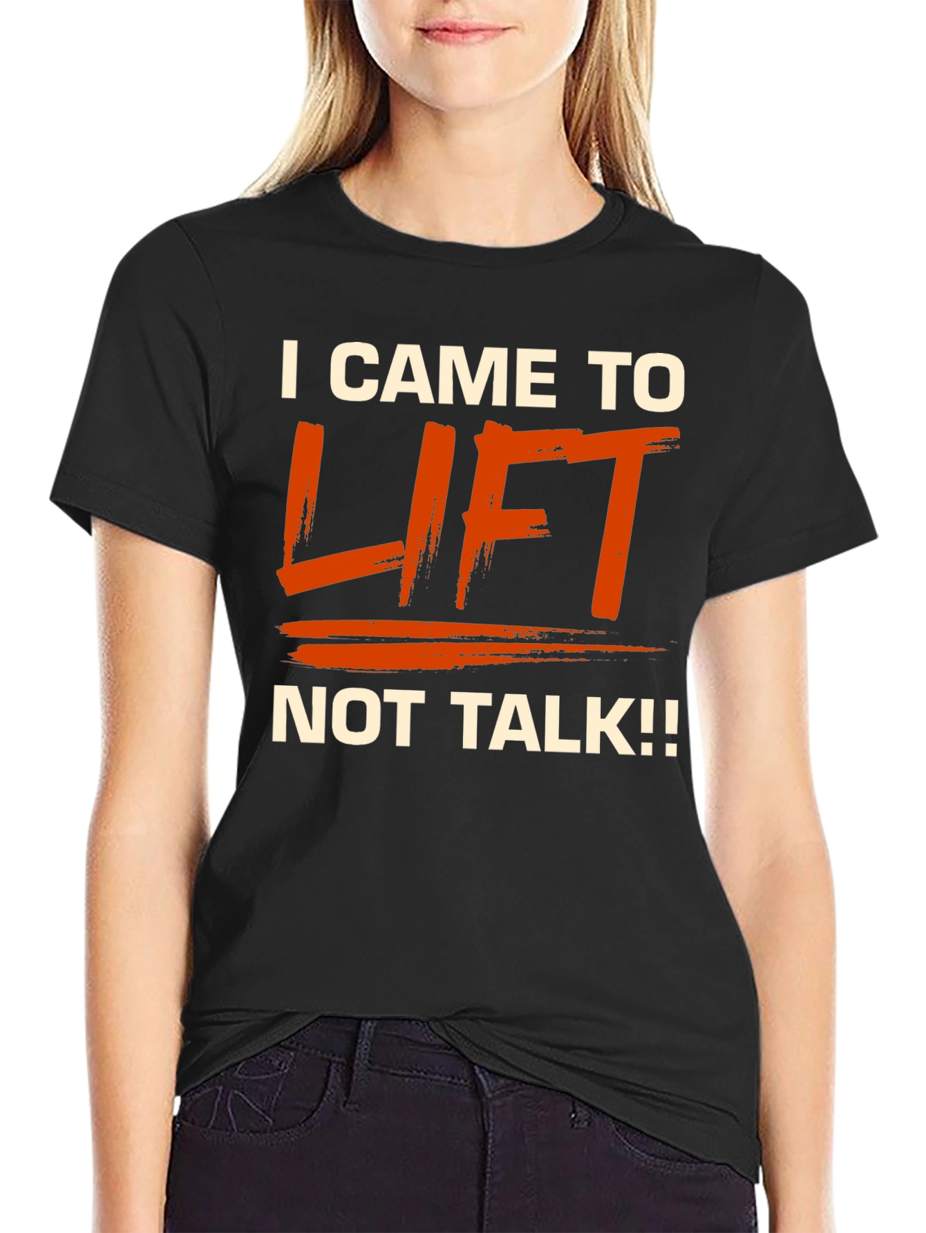 Black I Came to Lift T-Shirt view 2