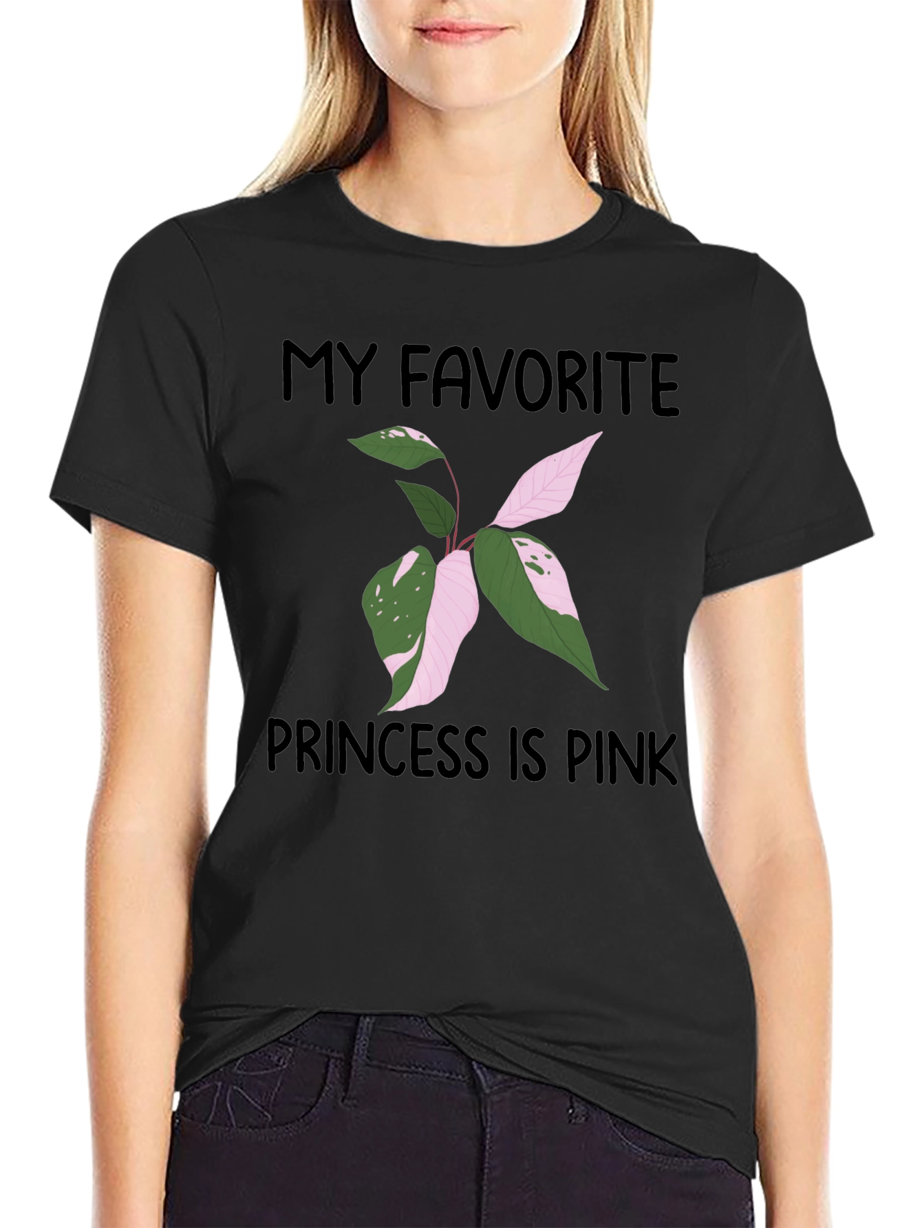 Black Princess is Pink T-Shirt view 2