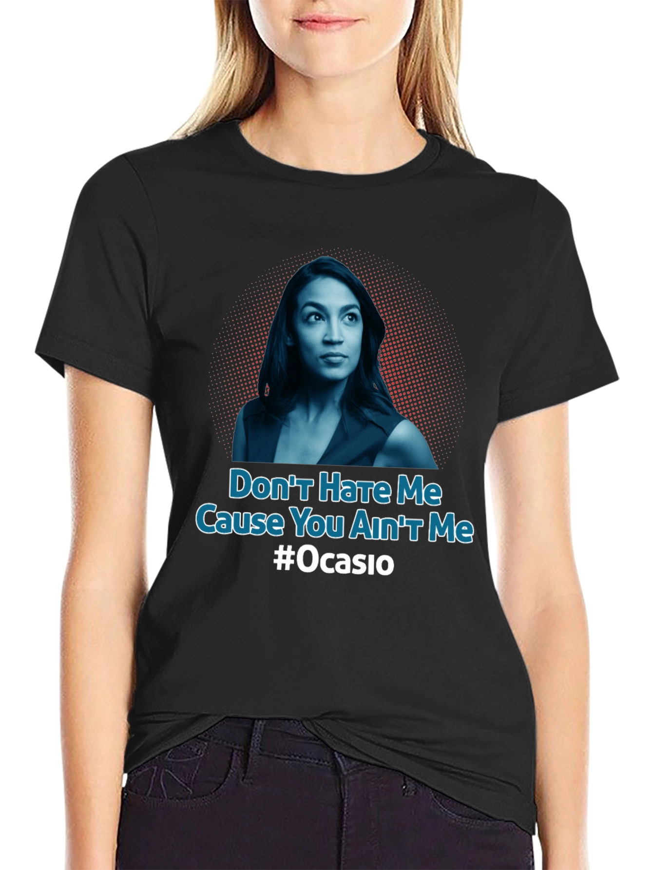Black Don't Hate Me AOC T-Shirt view 2