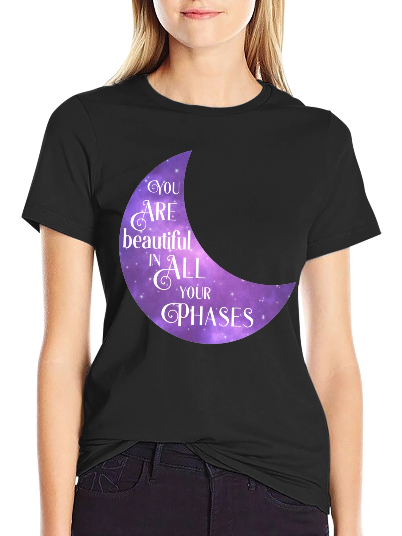Black You Are Beautiful in All Your Phases T-Shirt view 2