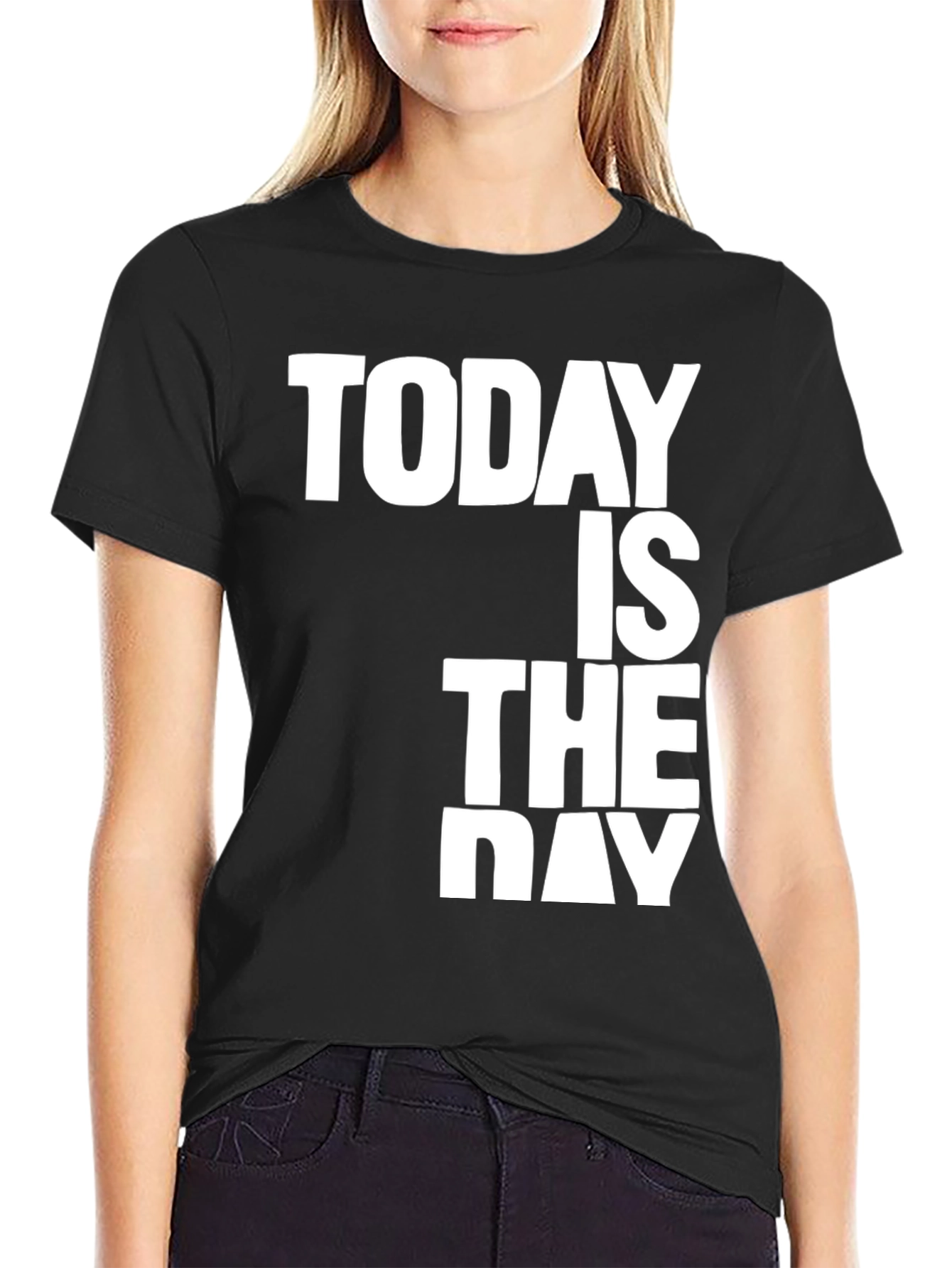 Black Today Is The Day Graphic Tee view 2