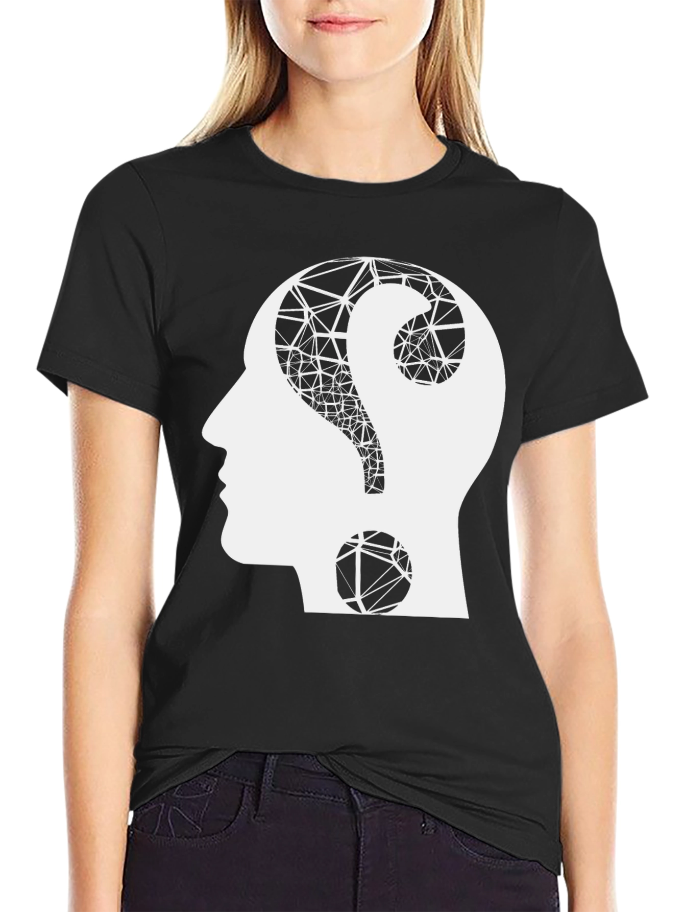 Black Intriguing Mind T-Shirt - Question Your Reality view 2