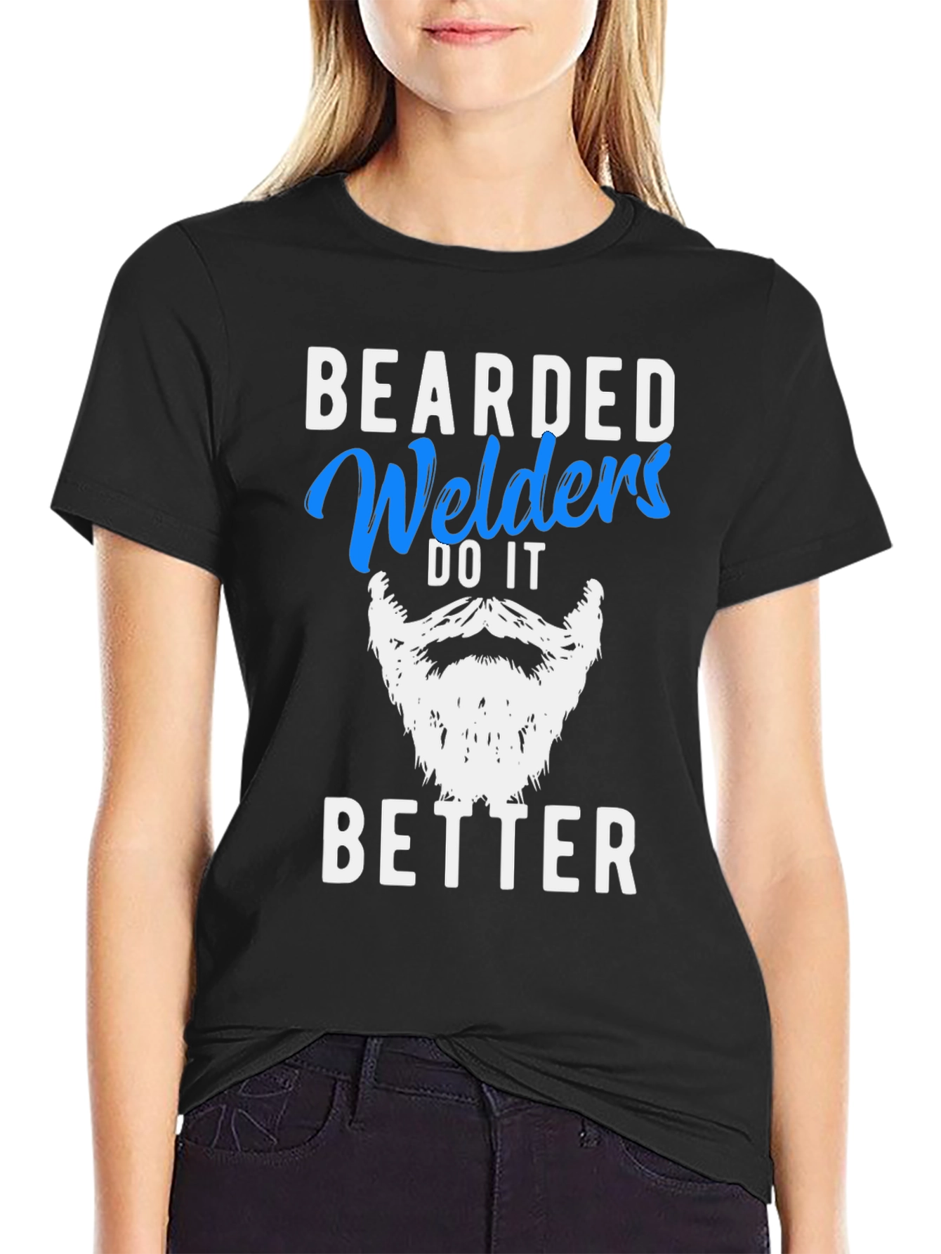 Black Bearded Welders Do It Better T-Shirt view 2