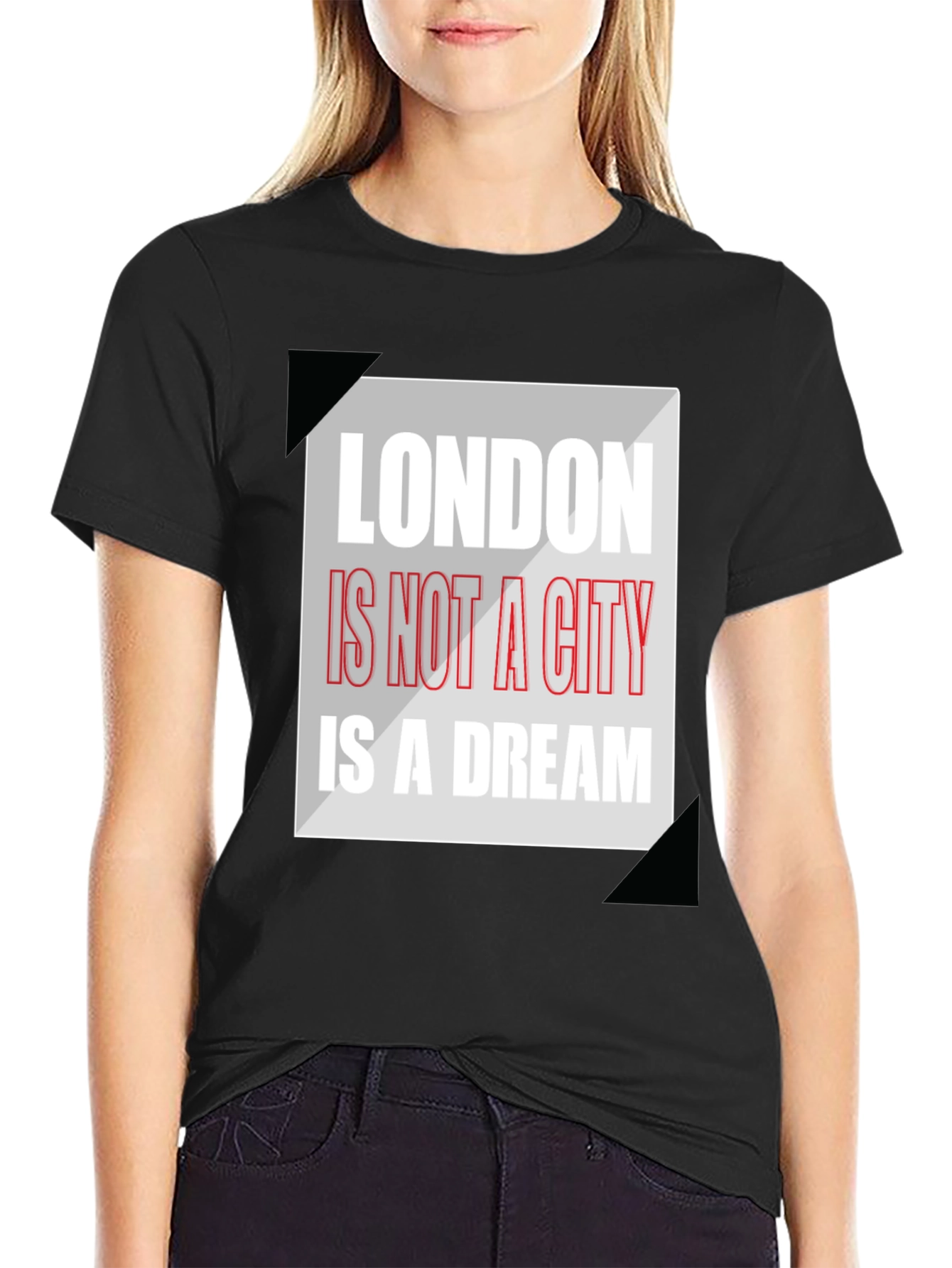 Black London Dream Graphic Tee - Men's Black T-Shirt view 2