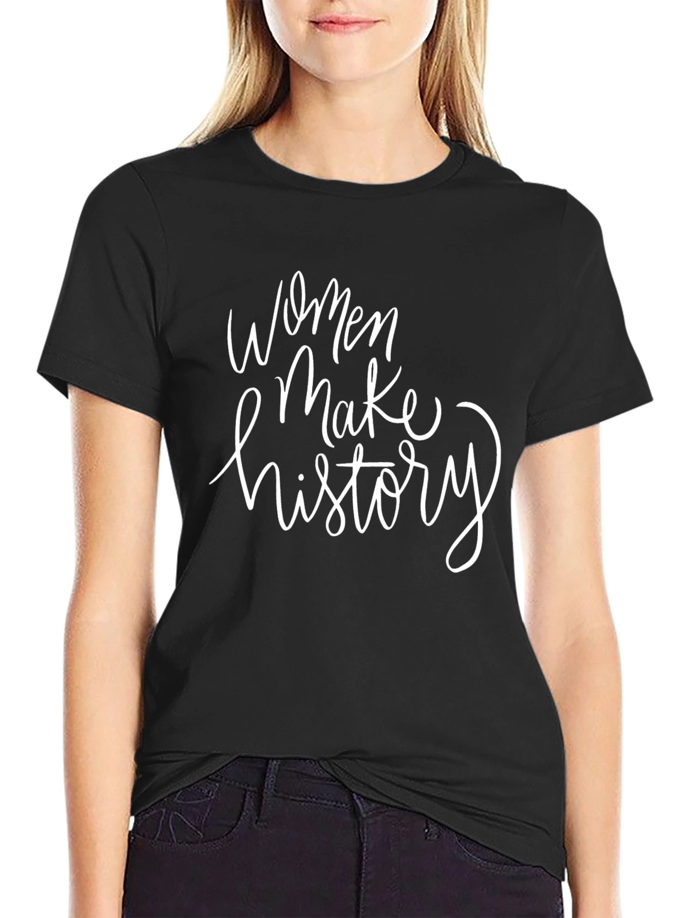 Black Women Make History Graphic Tee - Black view 2