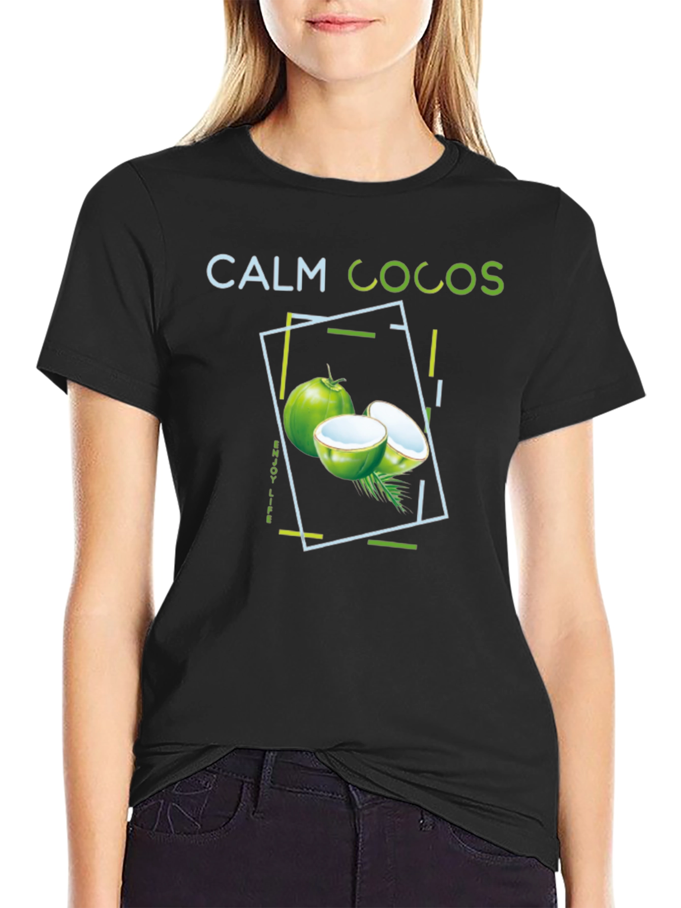 Calm Cocos Graphic Tee - Tropical Vibe Shirt - 2