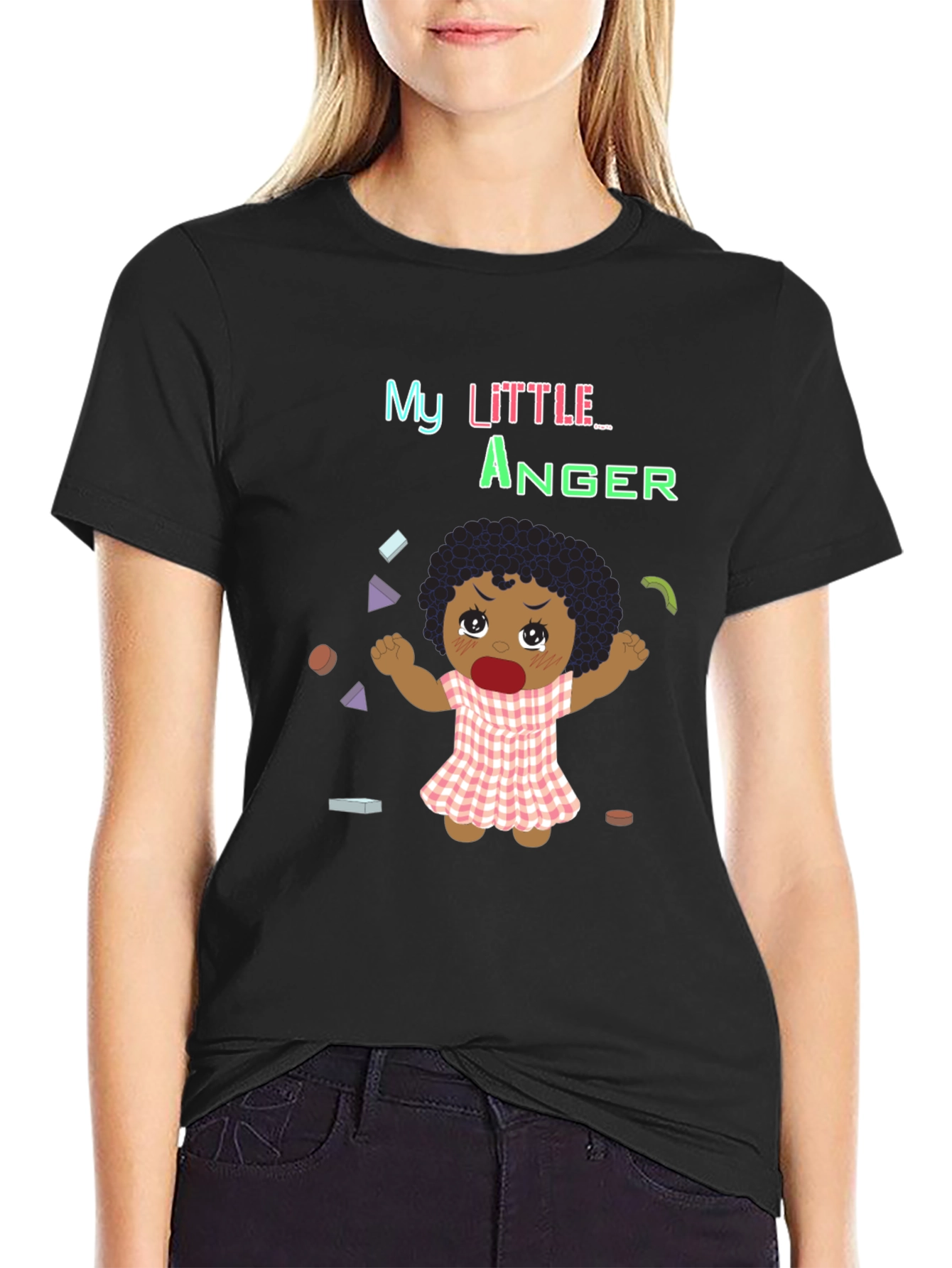 Black My Little Anger Black T-Shirt view 2