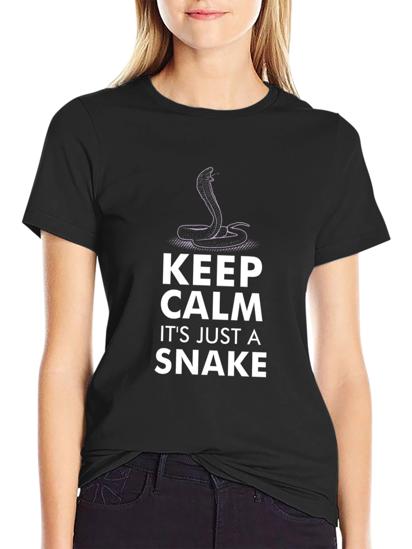 Keep Calm Snake T-Shirt - Funny Cobra Graphic Tee - 2