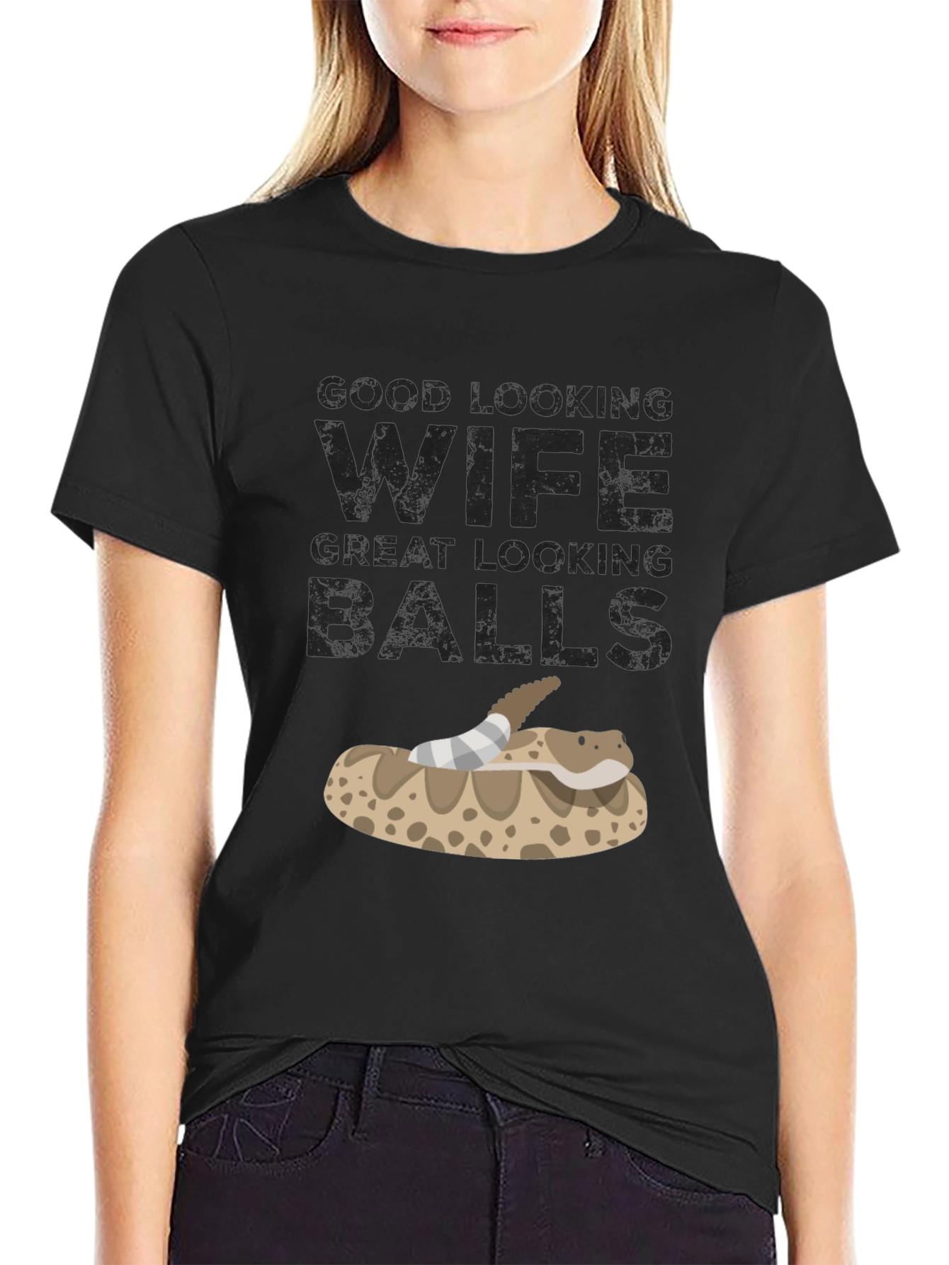 Black Good Lookin Wife Great Lookin Balls T-Shirt view 2