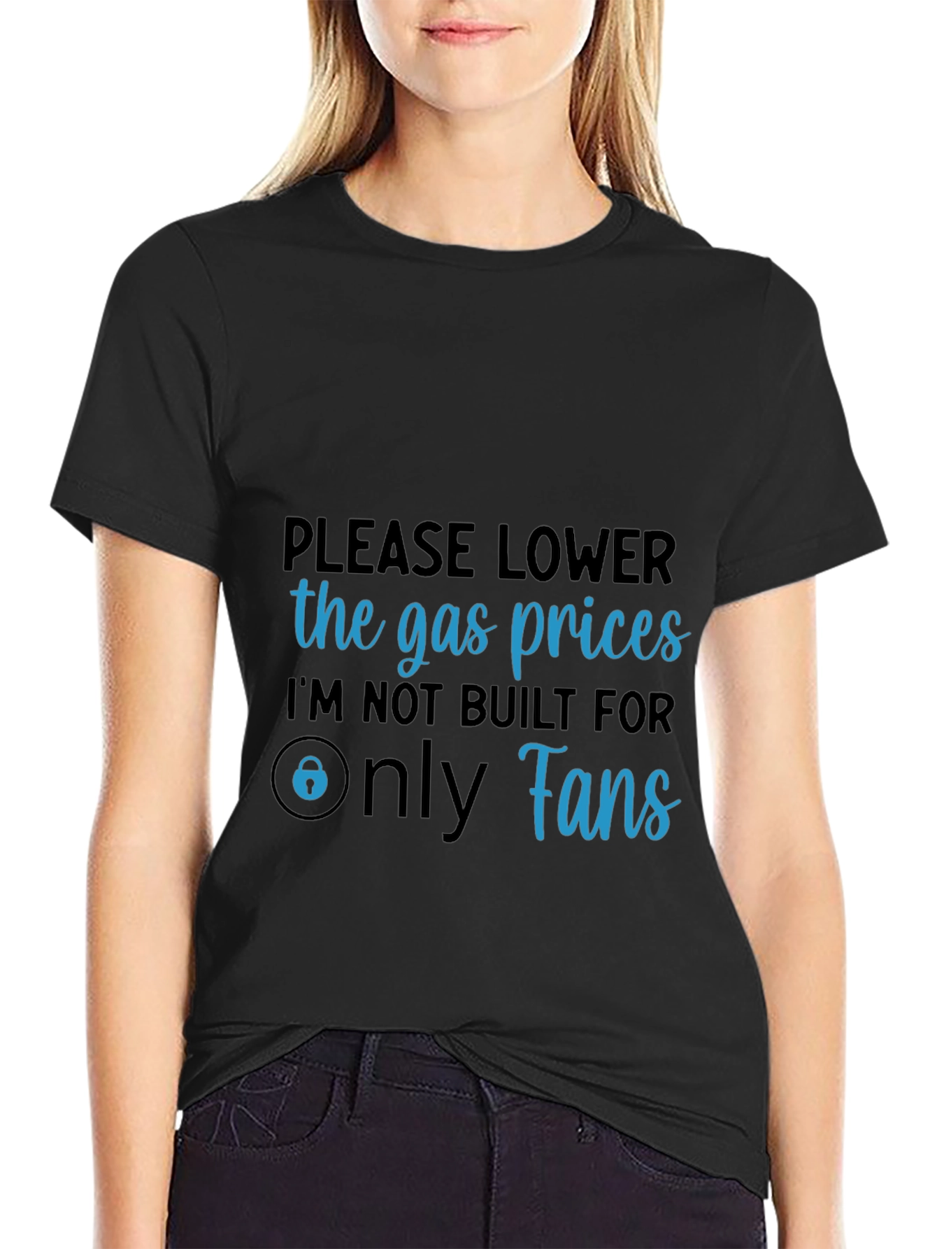 Black Funny Gas Price T-Shirt: Only Fans view 2